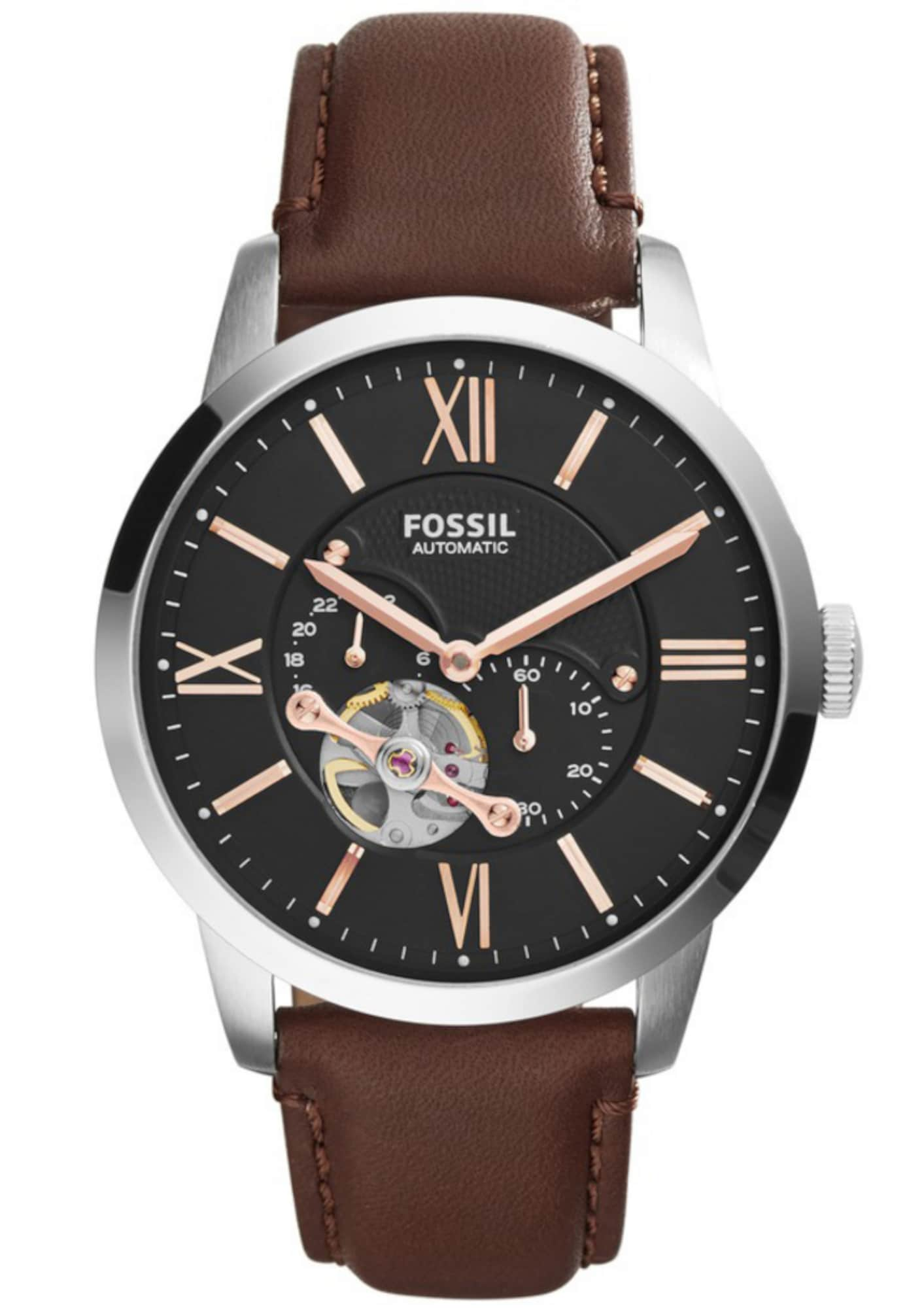 FOSSIL Analóg órák 'Townsman'  ezüst / barna