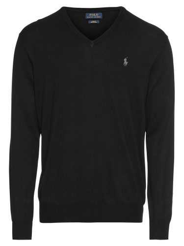 Polo Ralph Lauren Pulóver 'LS SF VN PP-LONG SLEEVE-SWEATER'  fekete