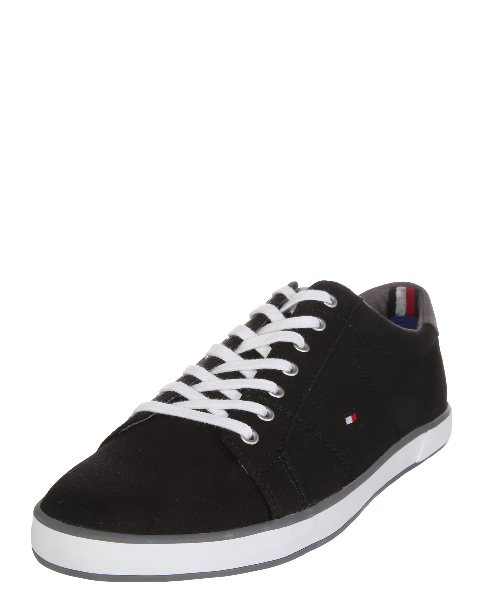 TOMMY HILFIGER Rövid szárú edzőcipők 'H2285ARLOW 1D'  fekete / fehér