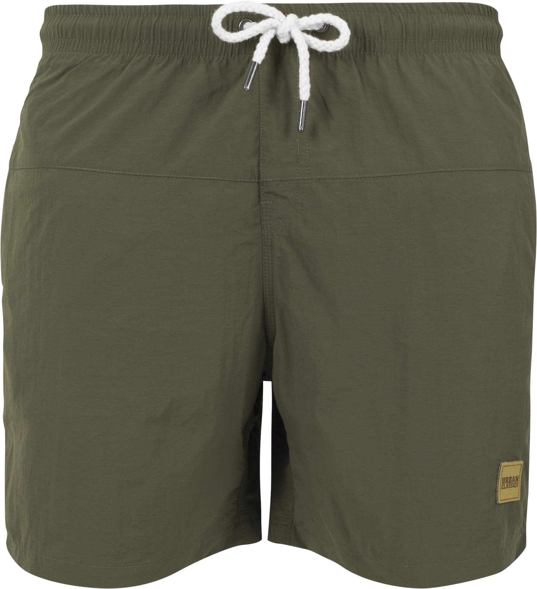 Urban Classics Rövid fürdőnadrágok 'Block Swim'  khaki