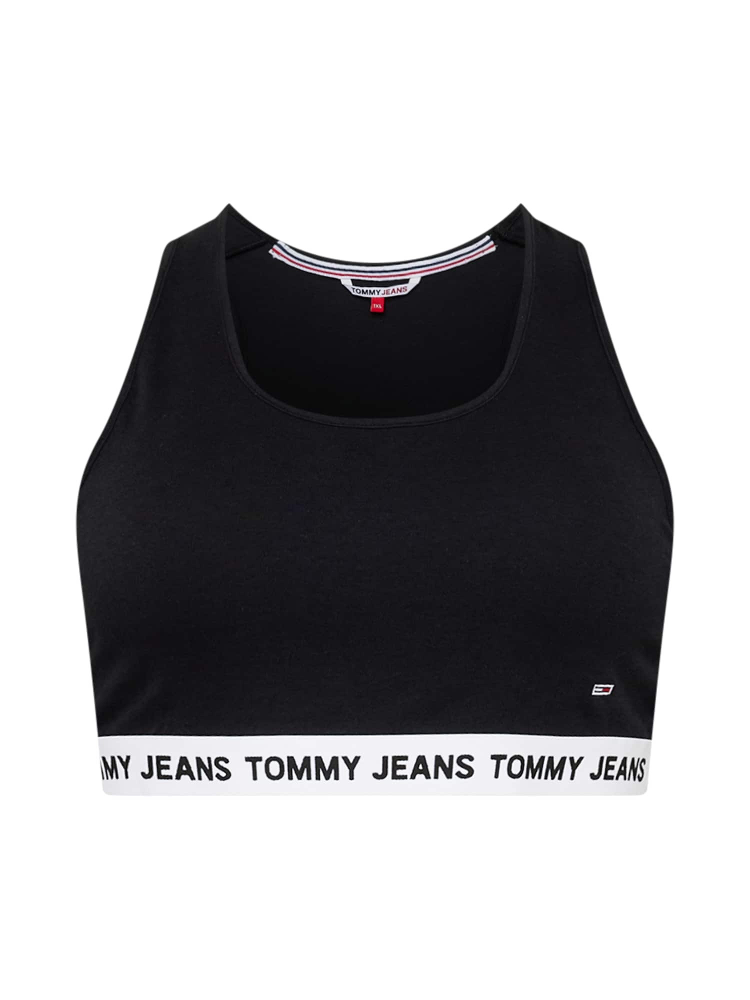 Tommy Jeans Curve Top  fekete / fehér