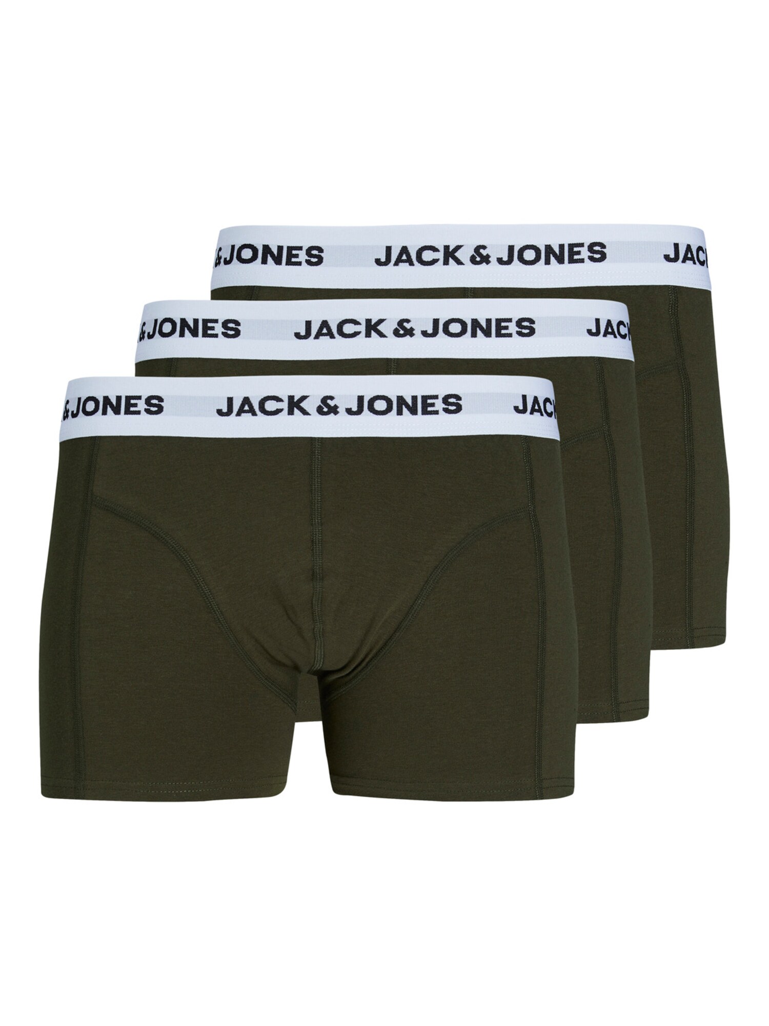 JACK & JONES Boxeralsók  fehér / sötétzöld / fekete