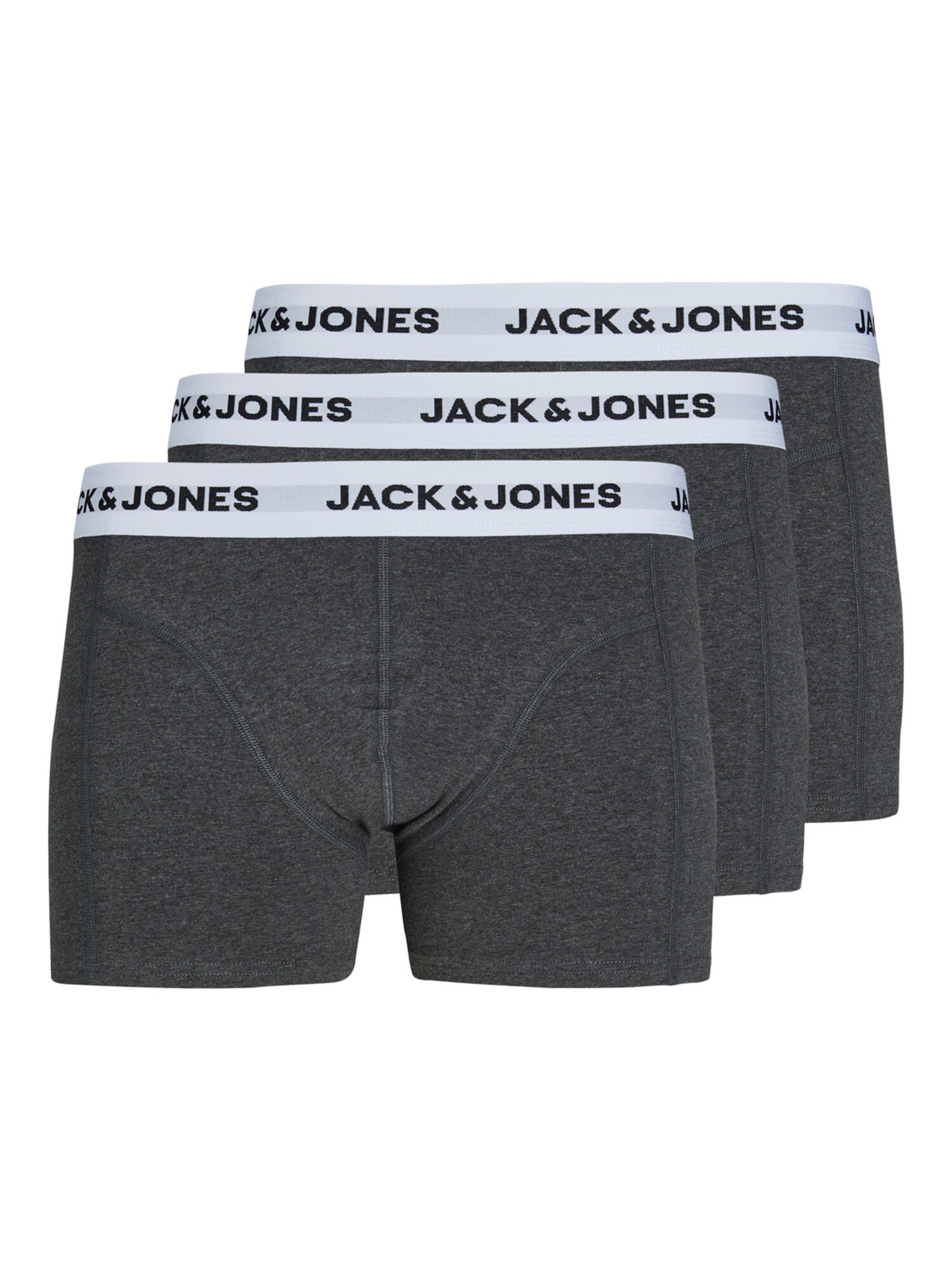 JACK & JONES Boxeralsók  sötétszürke / fehér / fekete