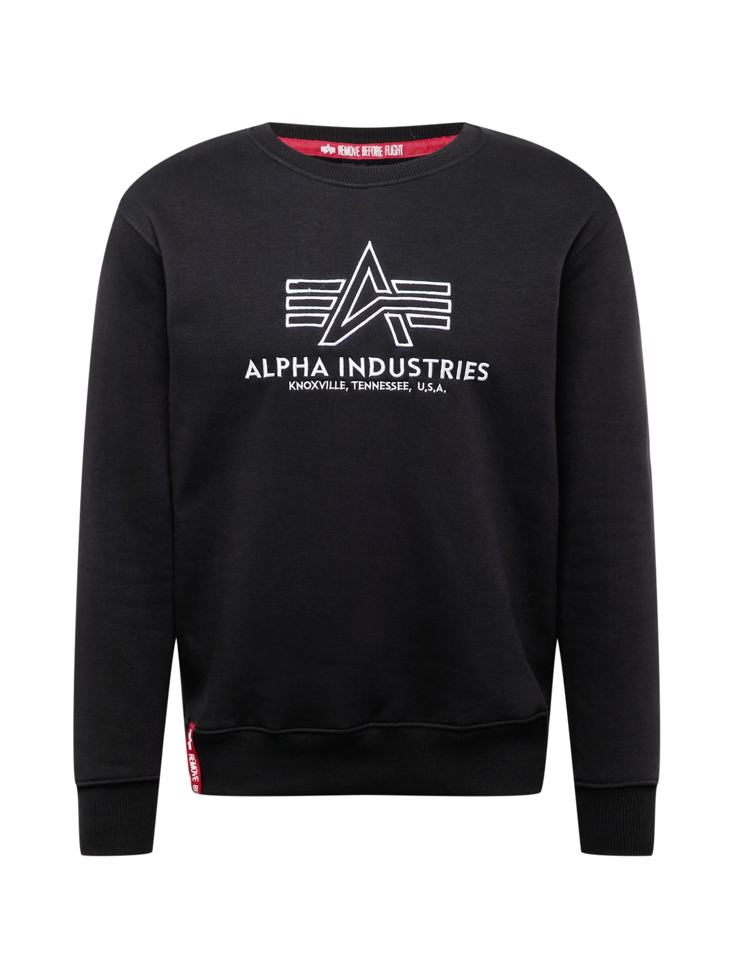 ALPHA INDUSTRIES Tréning póló  fekete / fehér