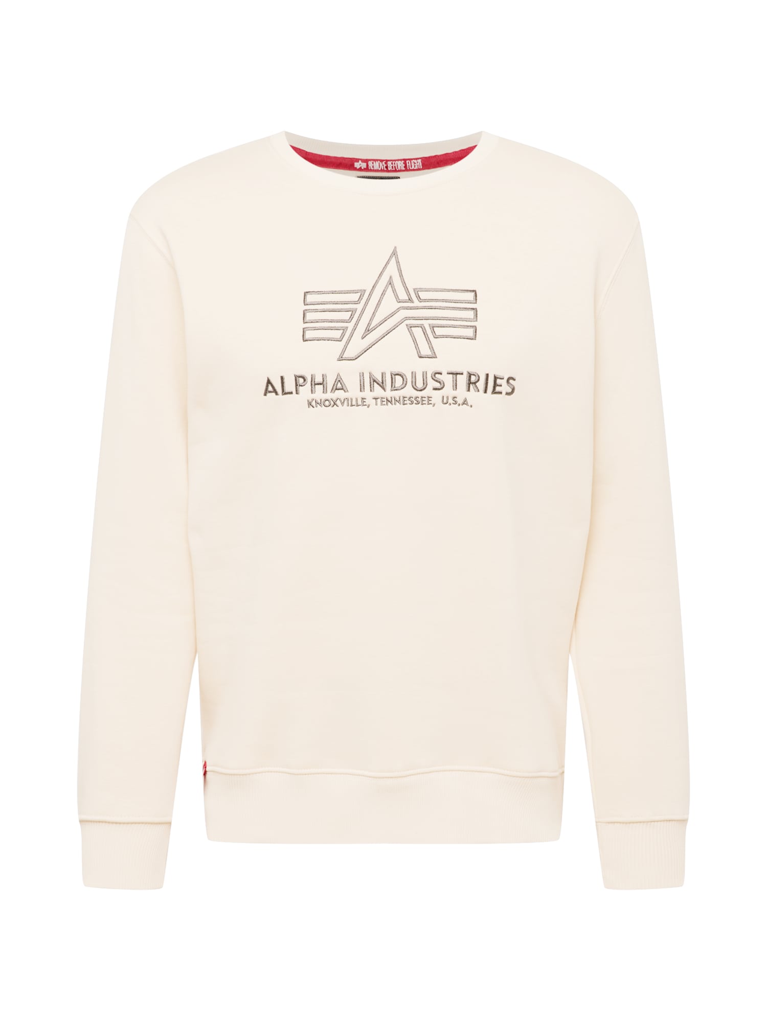 ALPHA INDUSTRIES Tréning póló  sötétszürke / krém