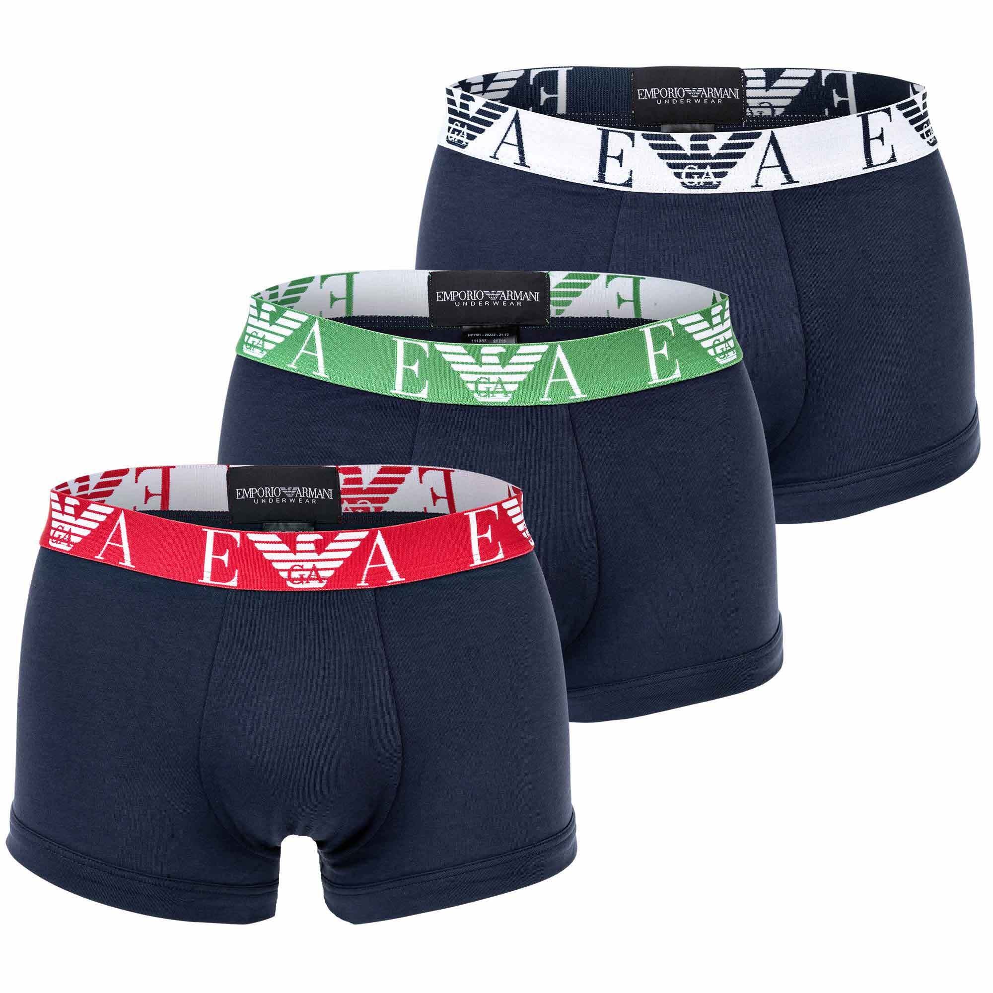 Emporio Armani Boxeralsók  tengerészkék / fehér / piros / zöld