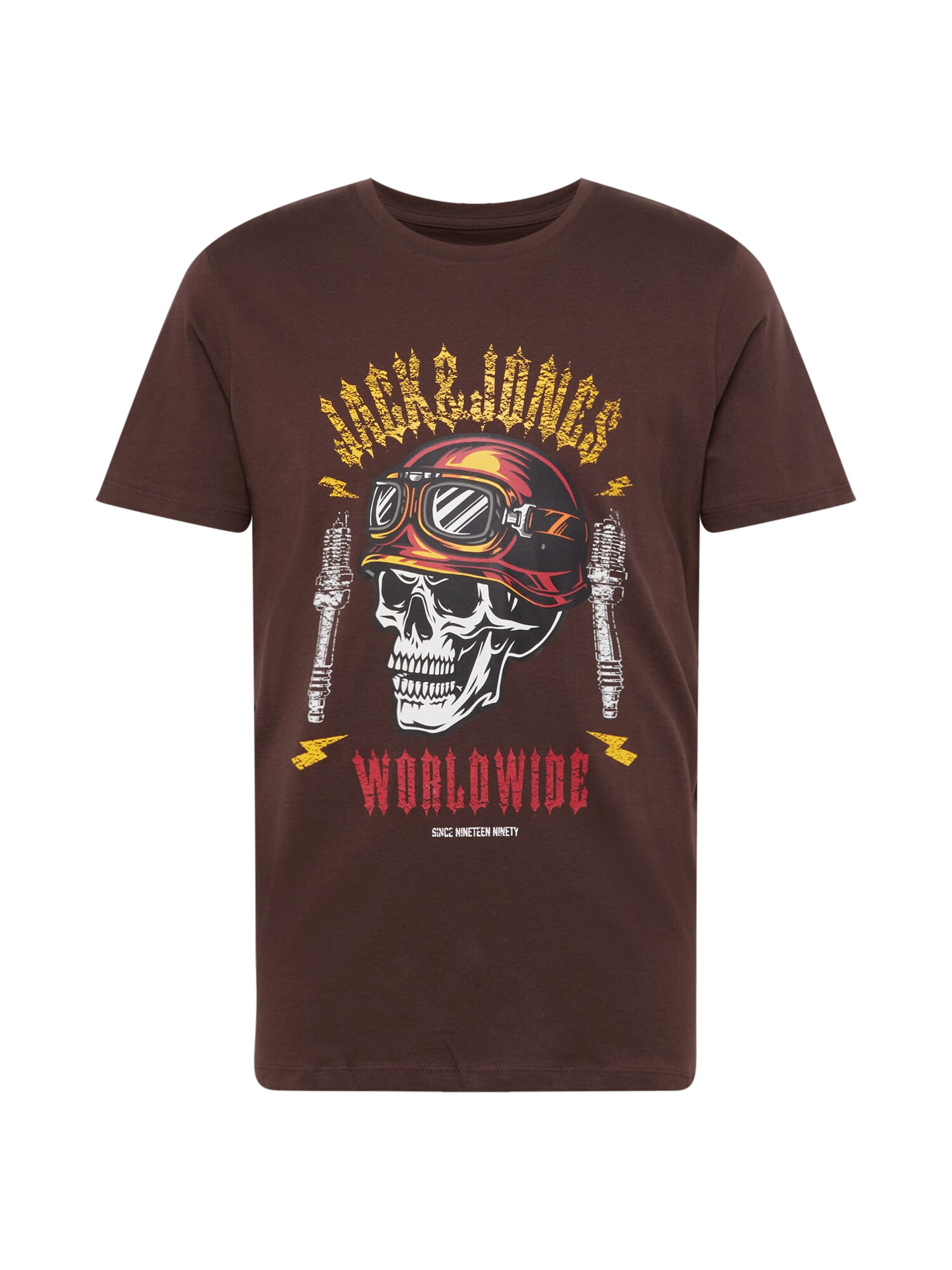 JACK & JONES Póló 'Captain'  sötét barna / vegyes színek