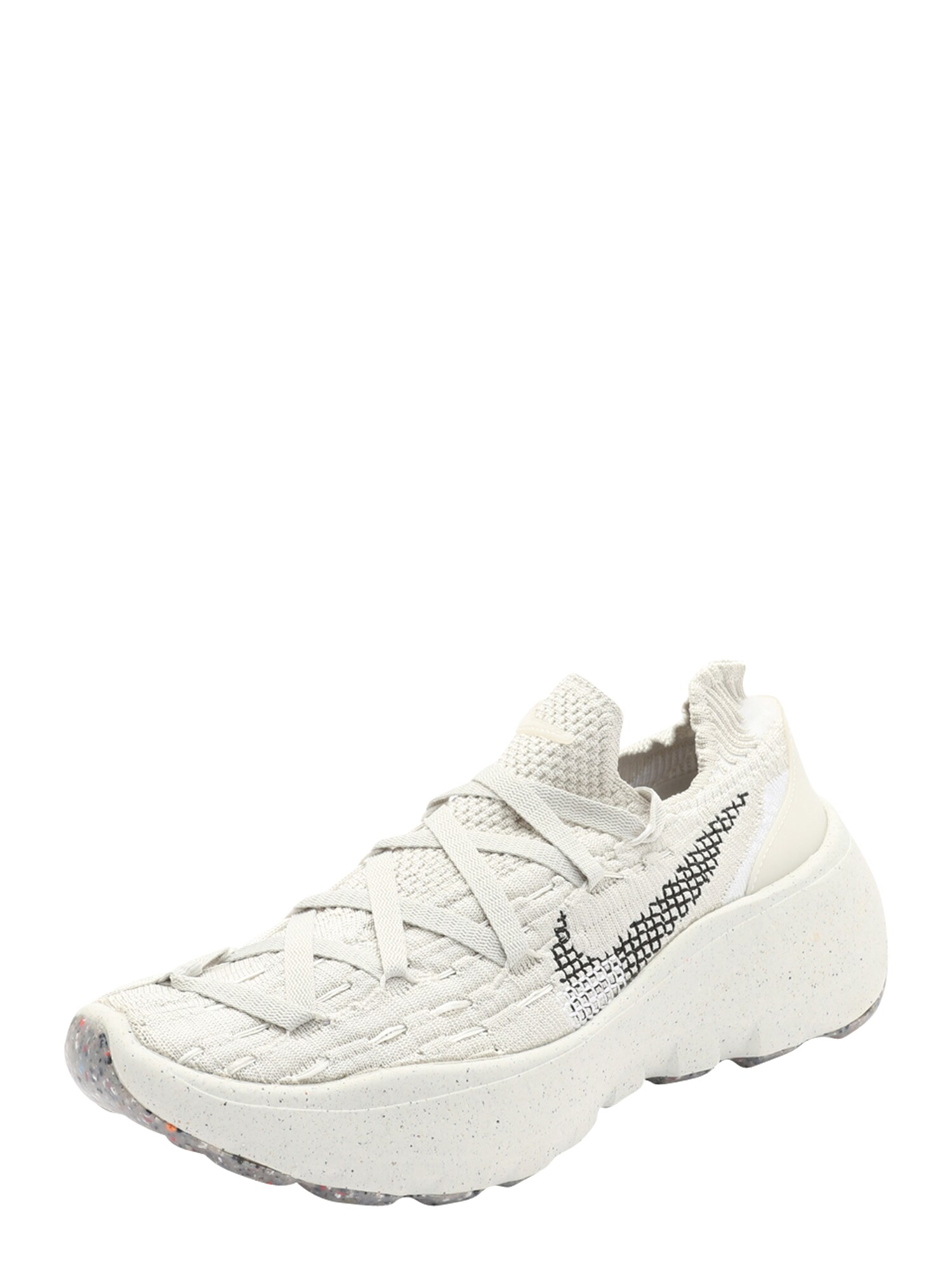 Nike Sportswear Rövid szárú edzőcipők 'Space Hippie 04'  elefántcsont / fekete / ezüst