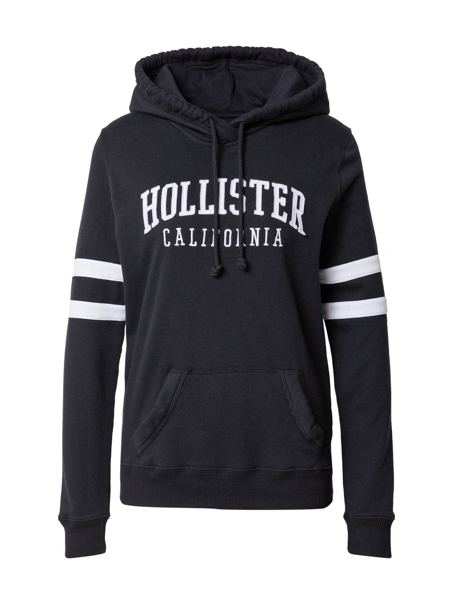 HOLLISTER Tréning póló  fekete / fehér