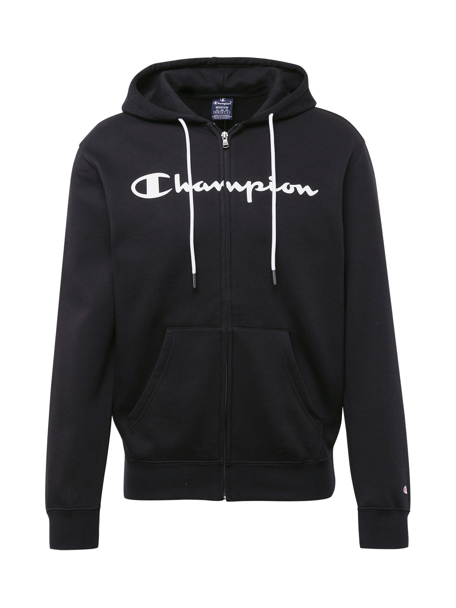 Champion Authentic Athletic Apparel Tréning dzseki  fekete / fehér