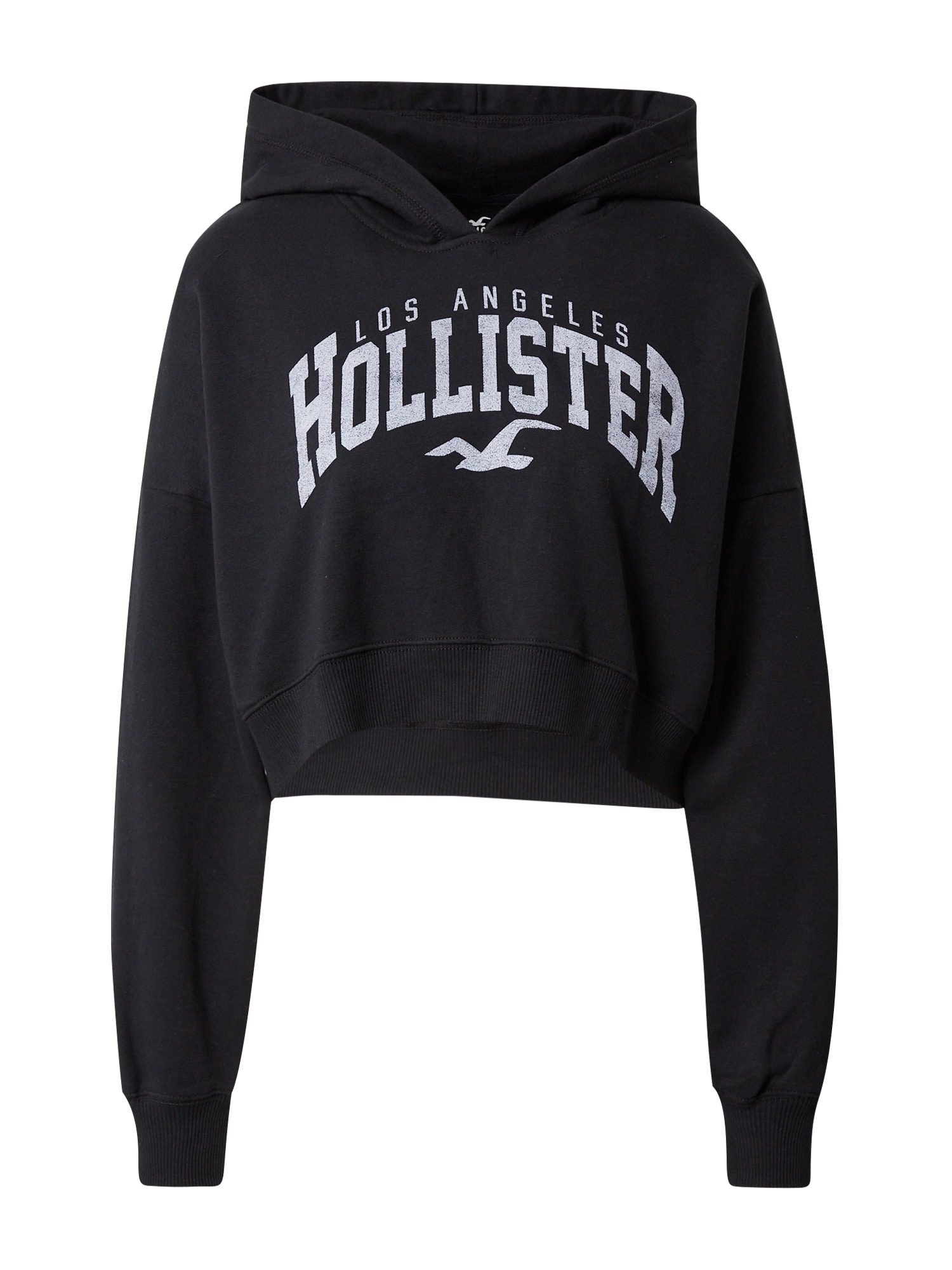 HOLLISTER Tréning póló  fekete / fehér