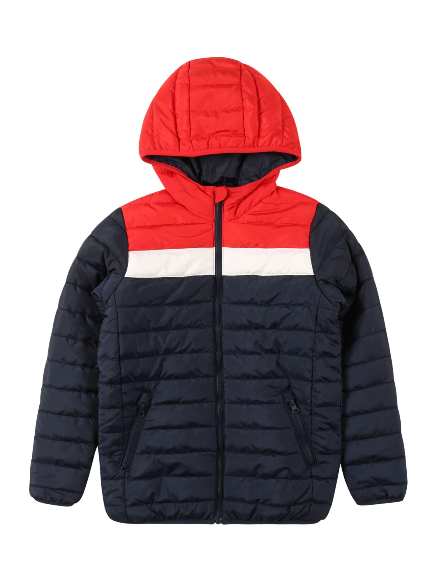 Jack & Jones Junior Átmeneti dzseki 'WING'  tengerészkék / piros / fehér