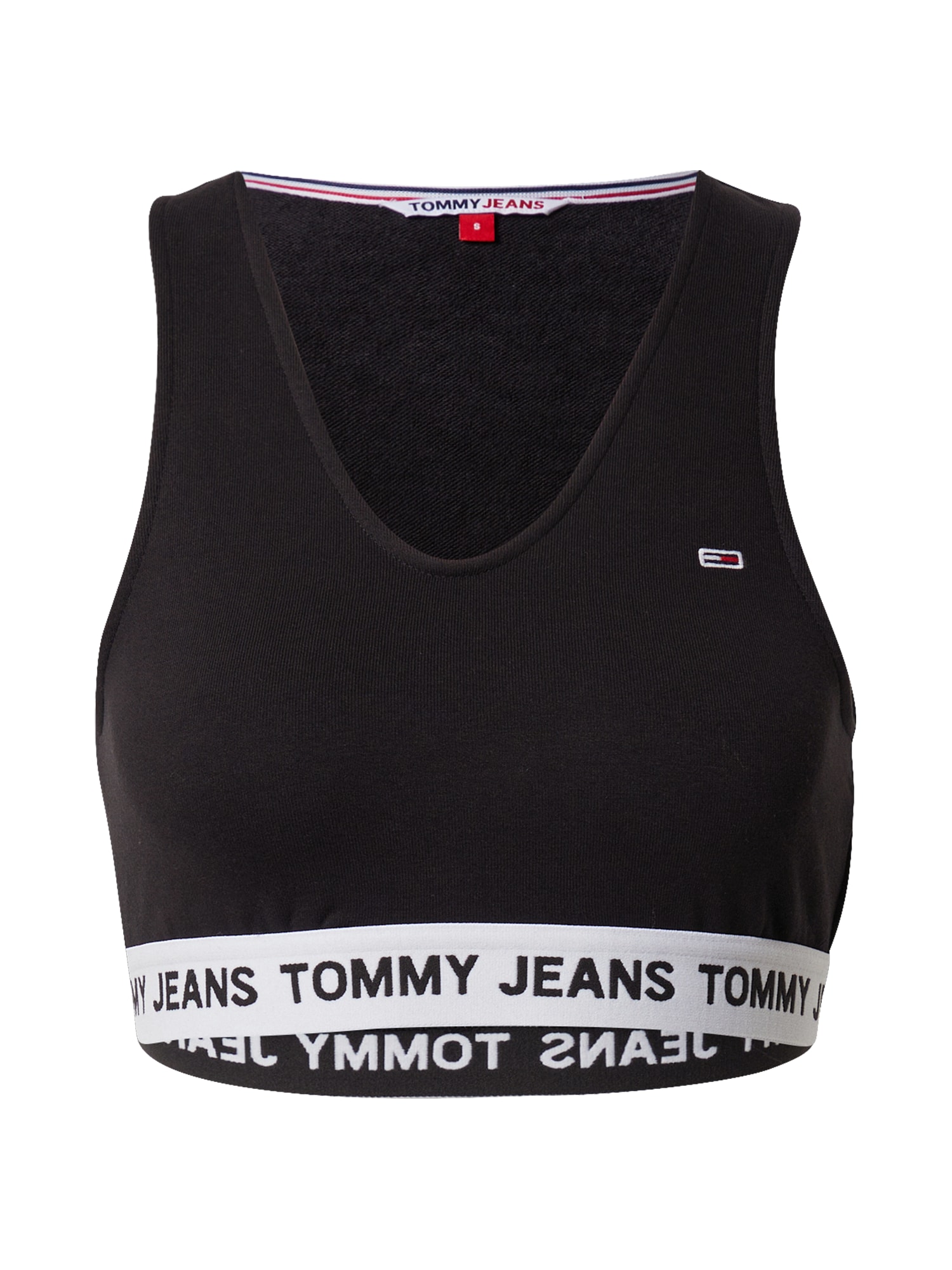 Tommy Jeans Top  fekete / fehér / piros