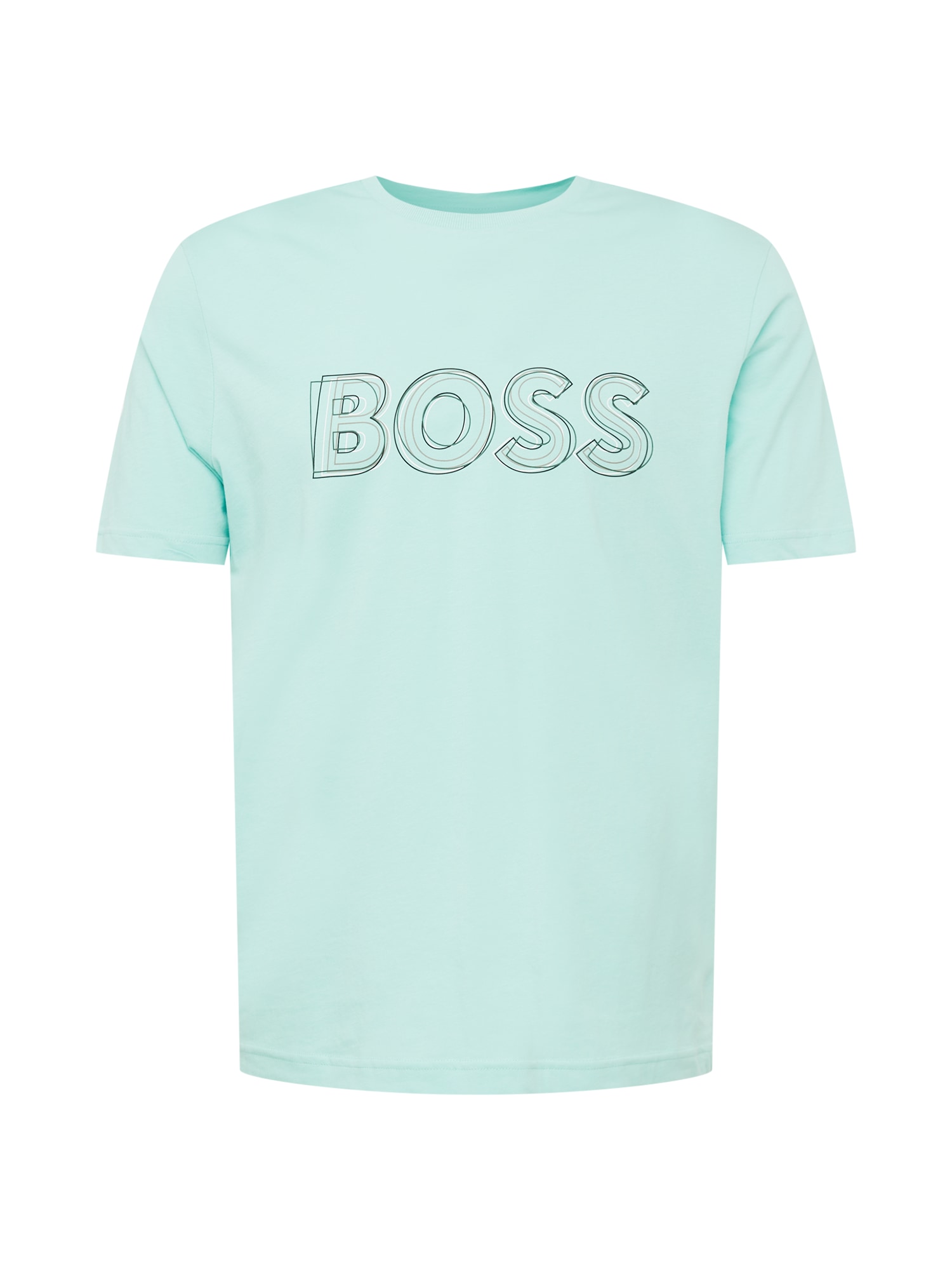 BOSS Green Póló  pasztellzöld / fekete / szürke / fehér