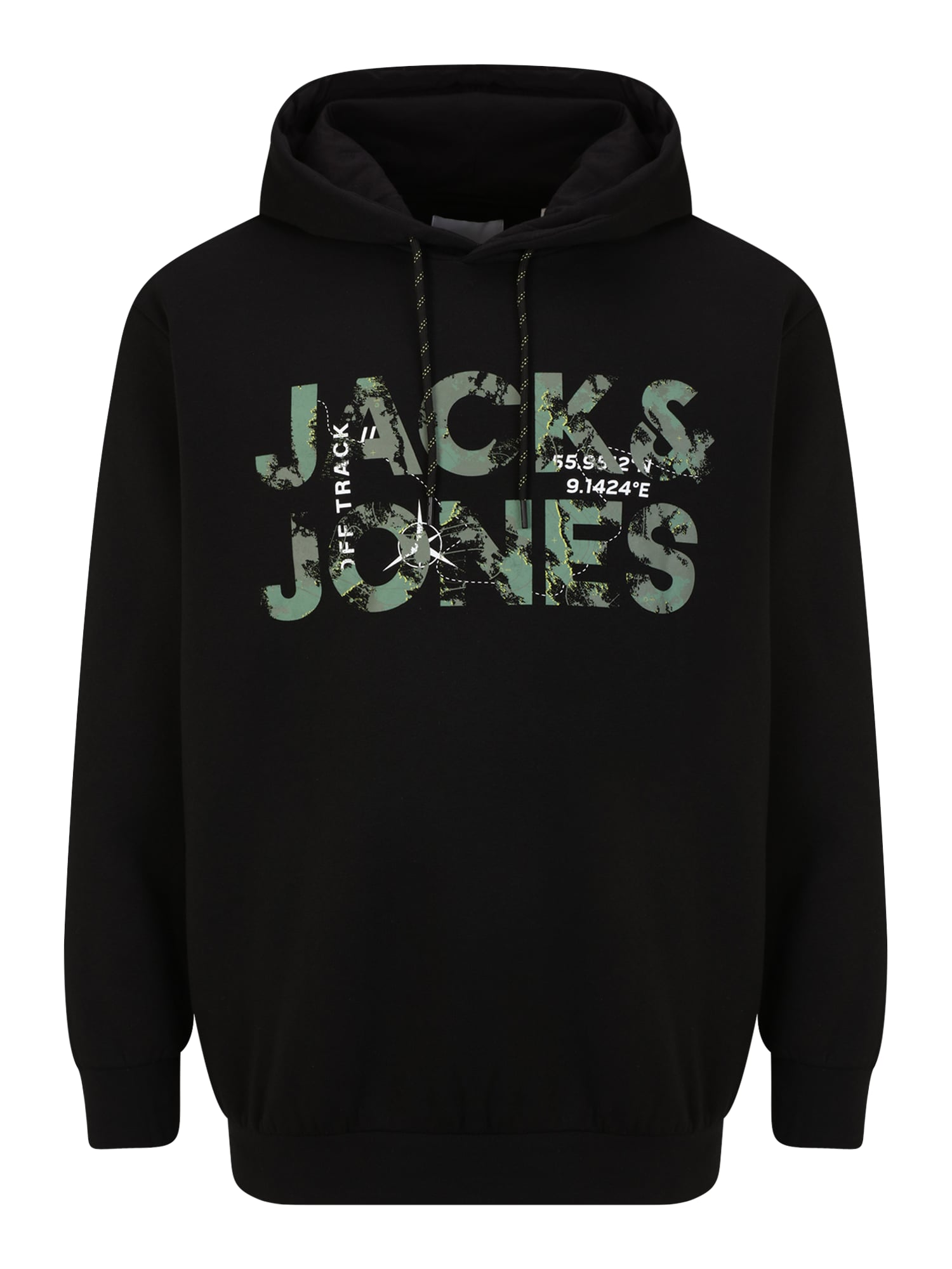 Jack & Jones Plus Tréning póló  fekete / fehér / khaki / sárga