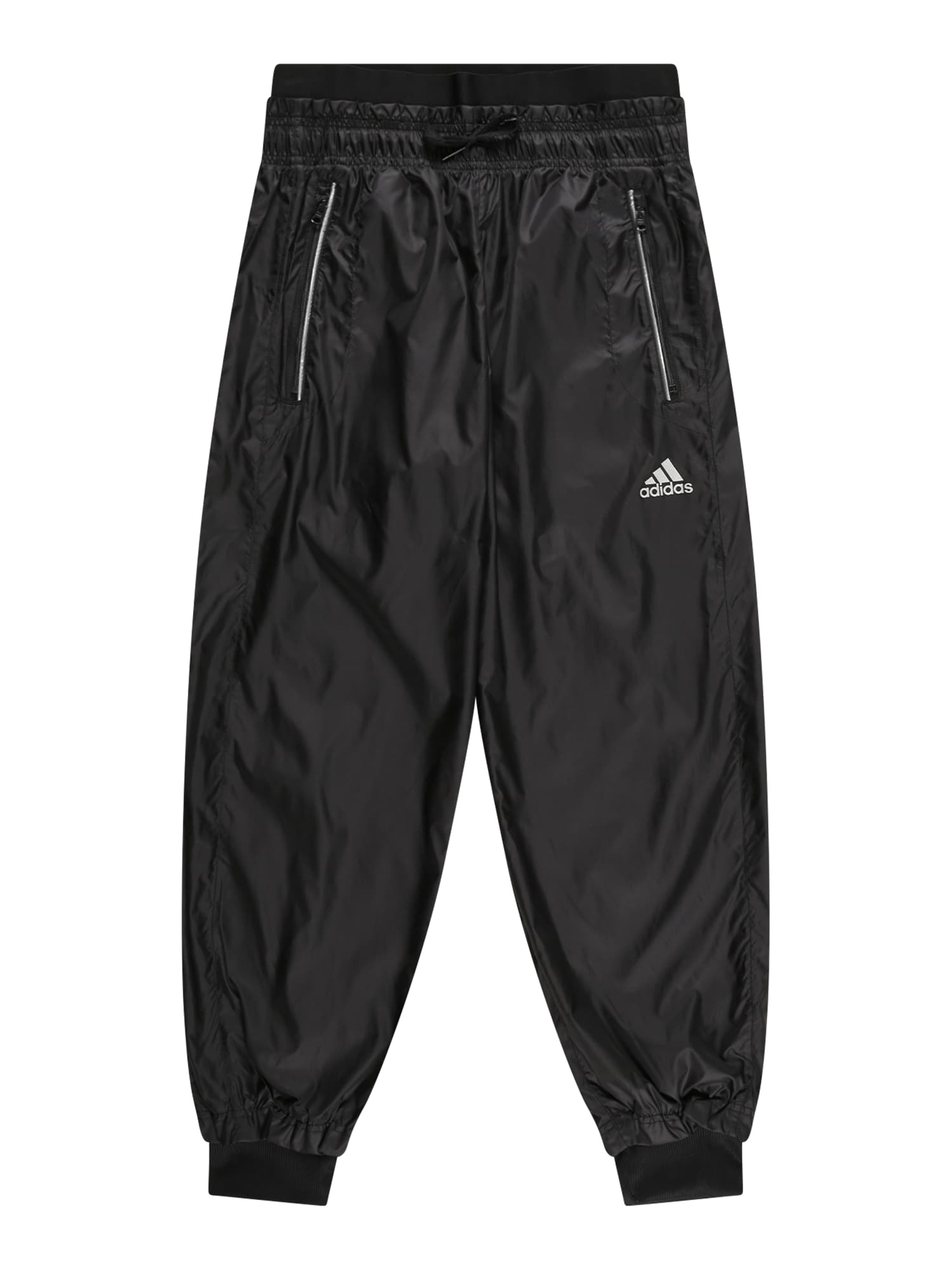 ADIDAS PERFORMANCE Sportnadrágok  fekete / fehér / ezüst