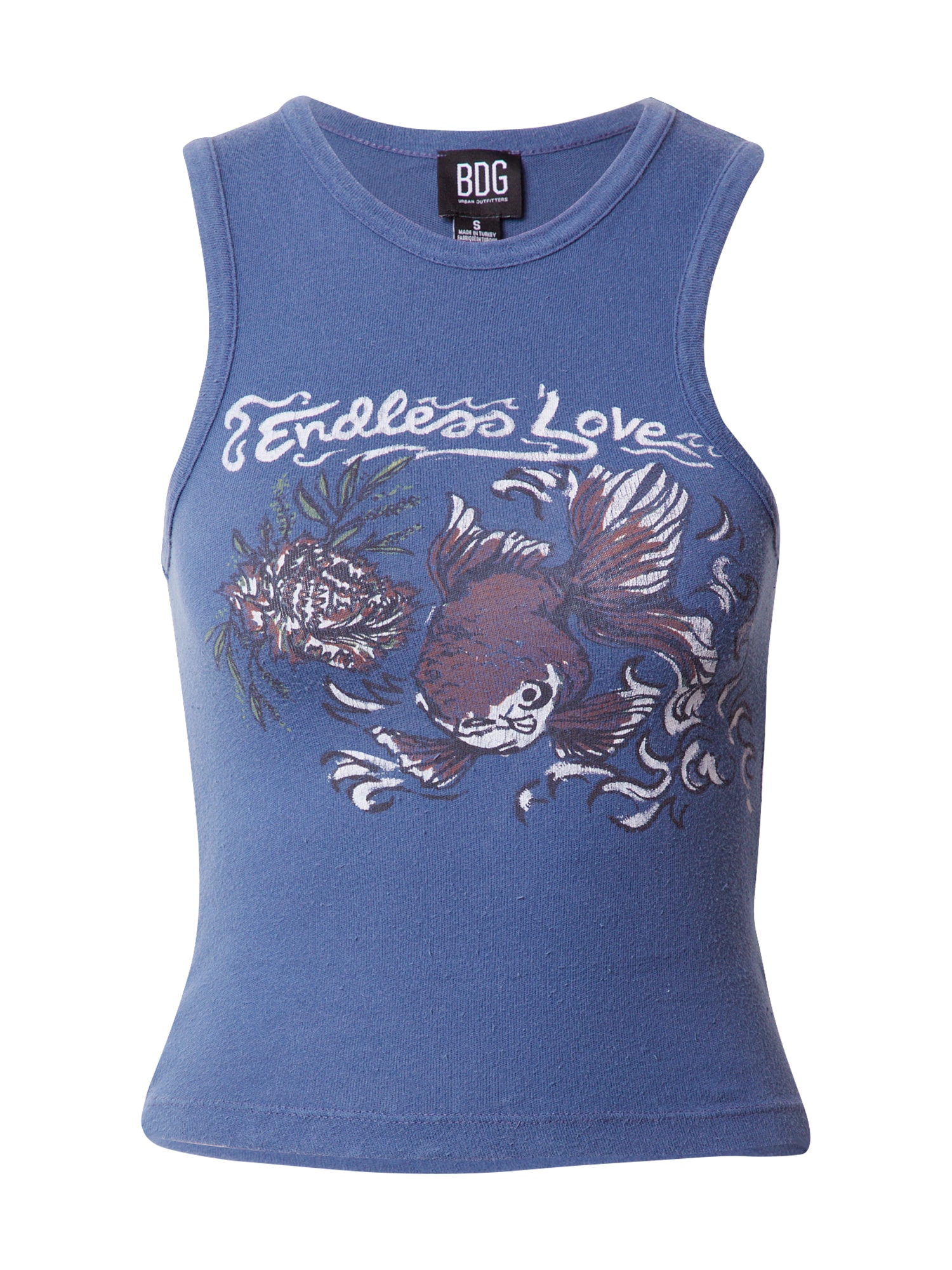 BDG Urban Outfitters Top 'ENDLESS LOVE'  tengerészkék / pasztellpiros / világoszöld / fehér