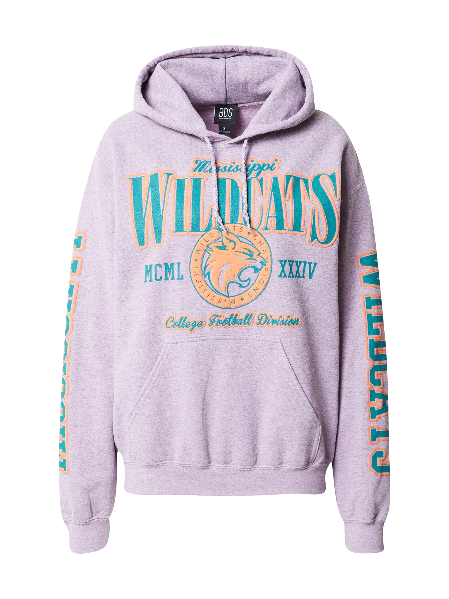 BDG Urban Outfitters Tréning póló 'WILDCATS'  rózsaszín melír / benzin / narancs