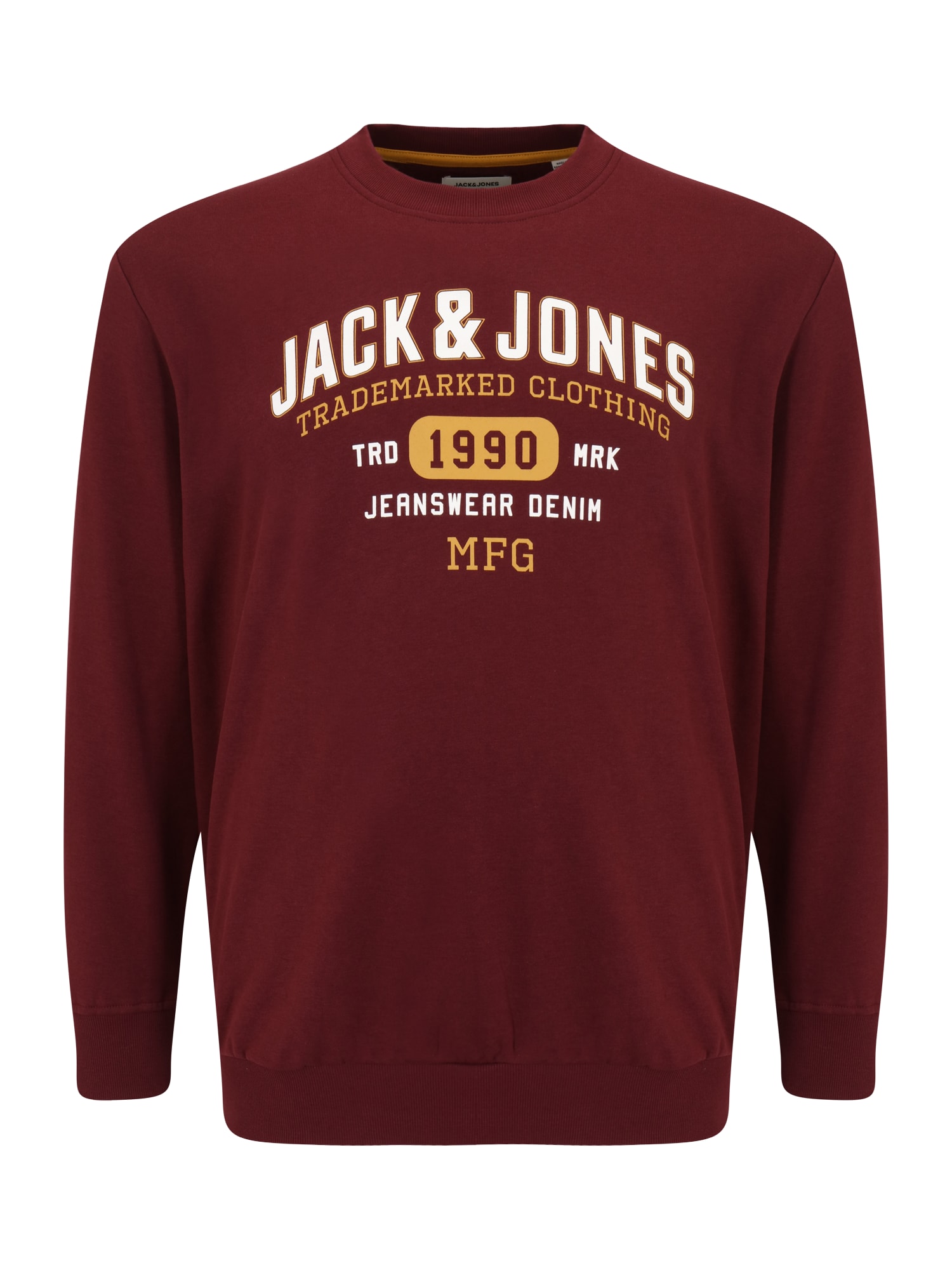 Jack & Jones Plus Tréning póló  piros / bíbor / fehér / sárga