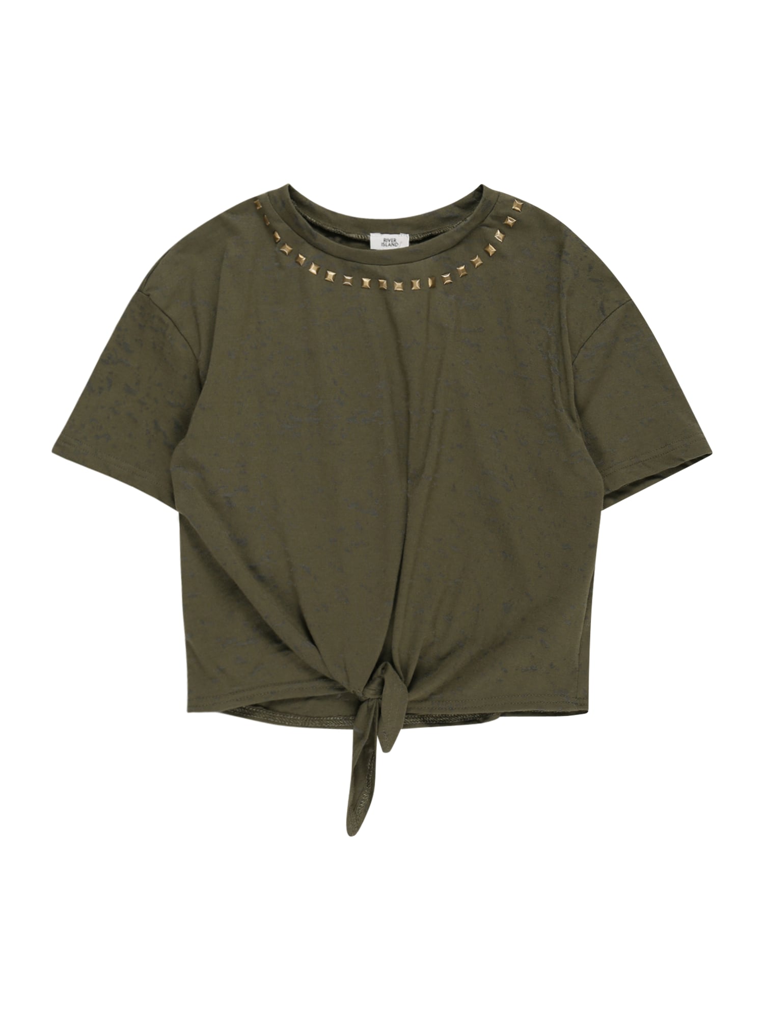 River Island Póló  khaki / arany / sötétszürke