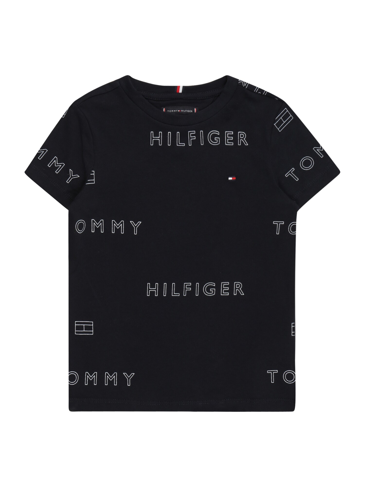 TOMMY HILFIGER Póló  sötétkék / fehér