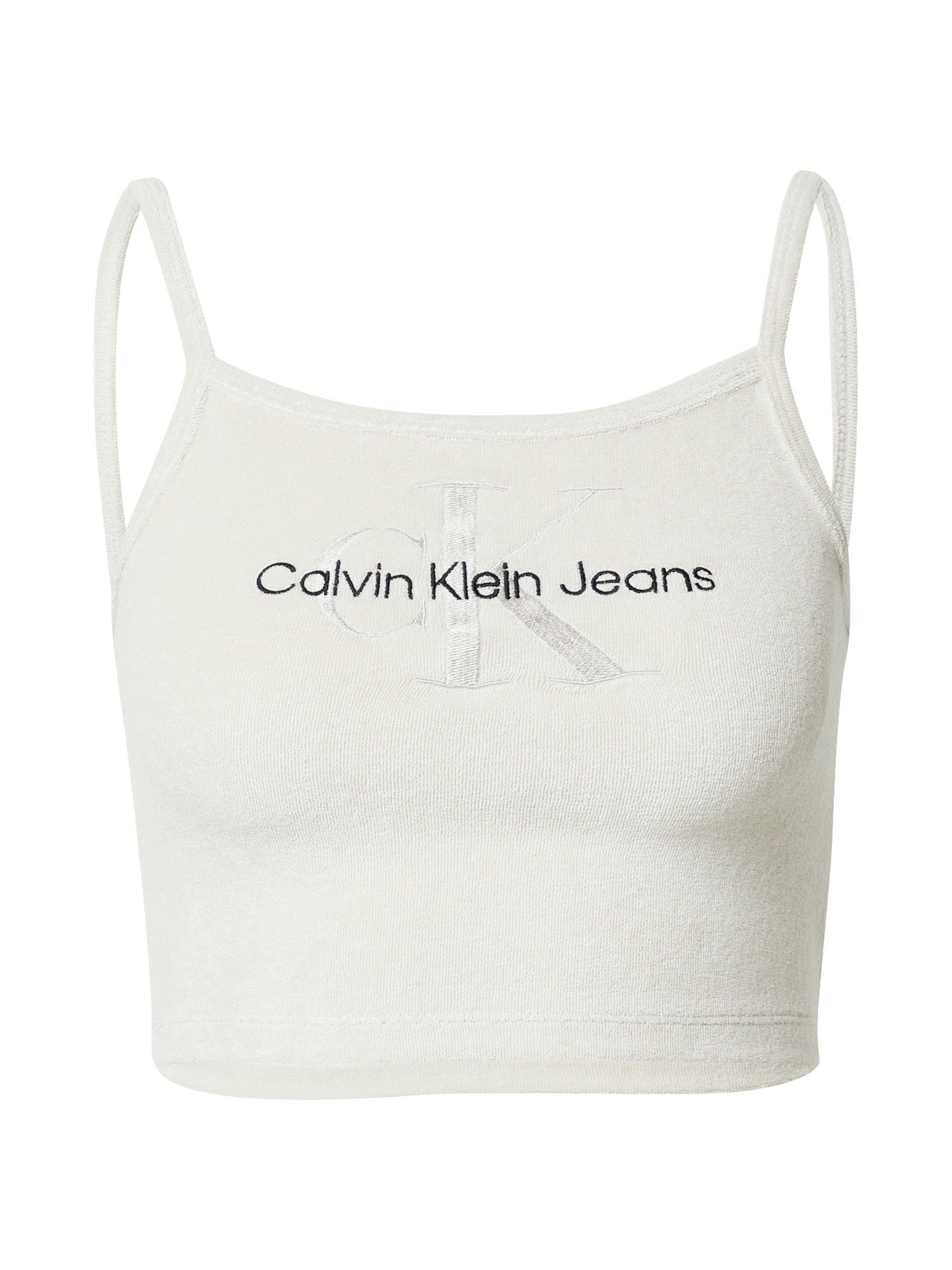 Calvin Klein Jeans Top  fekete / fehér / ezüst