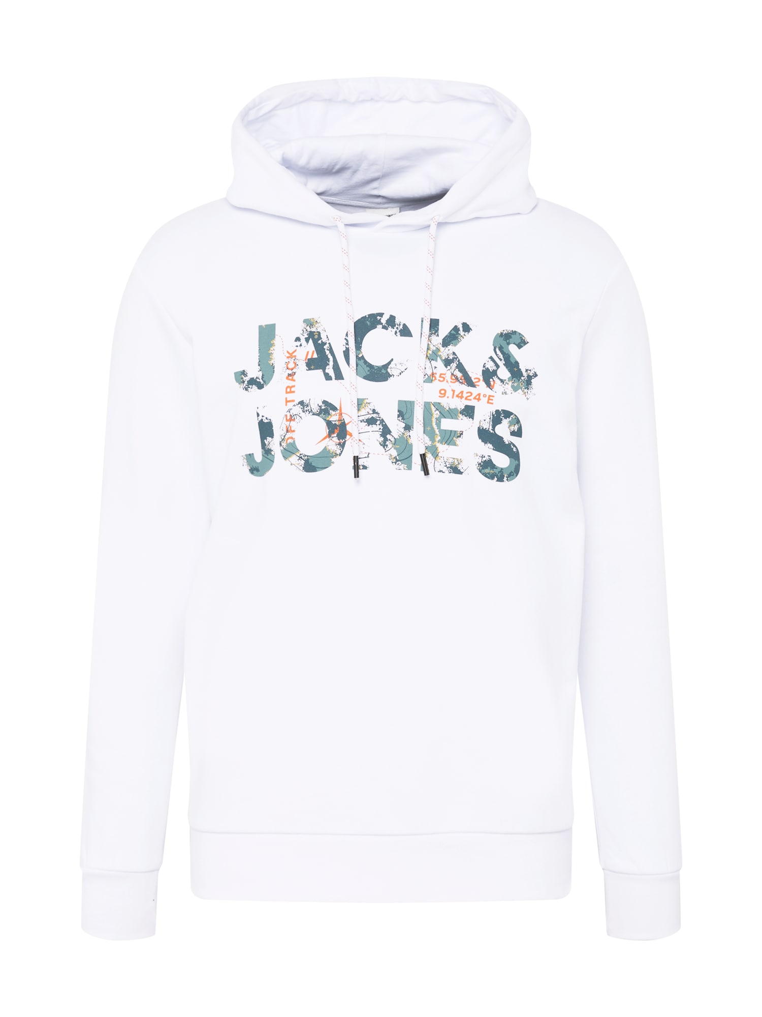 JACK & JONES Tréning póló  fehér / tengerészkék / korál / galambkék