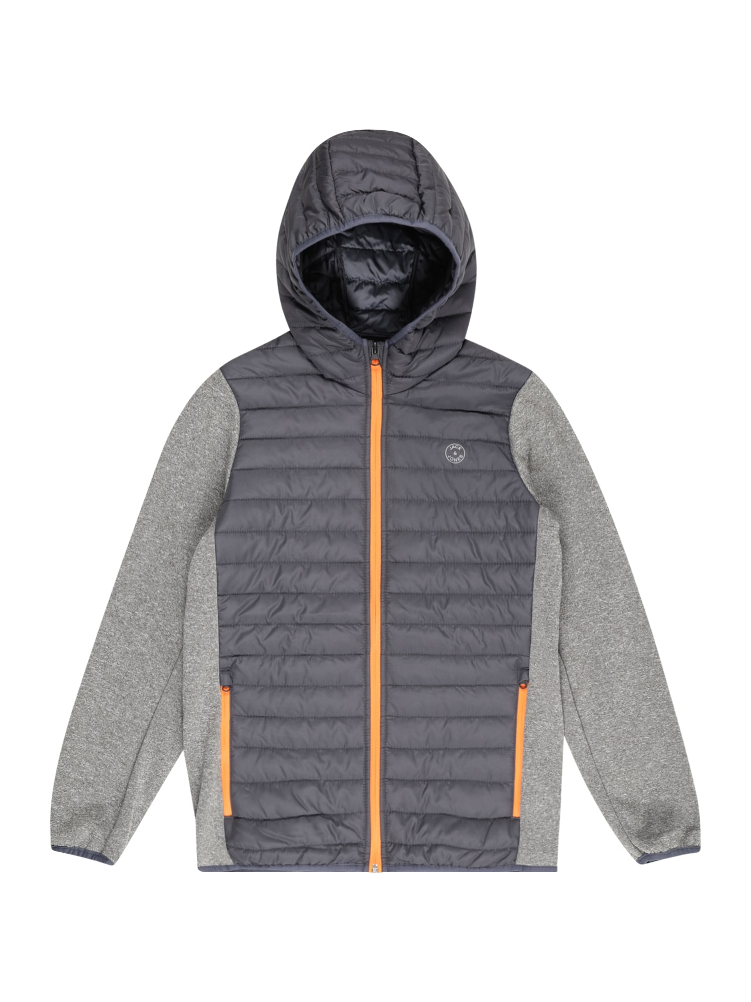 Jack & Jones Junior Átmeneti dzseki  szürke melír / narancs / bazaltszürke