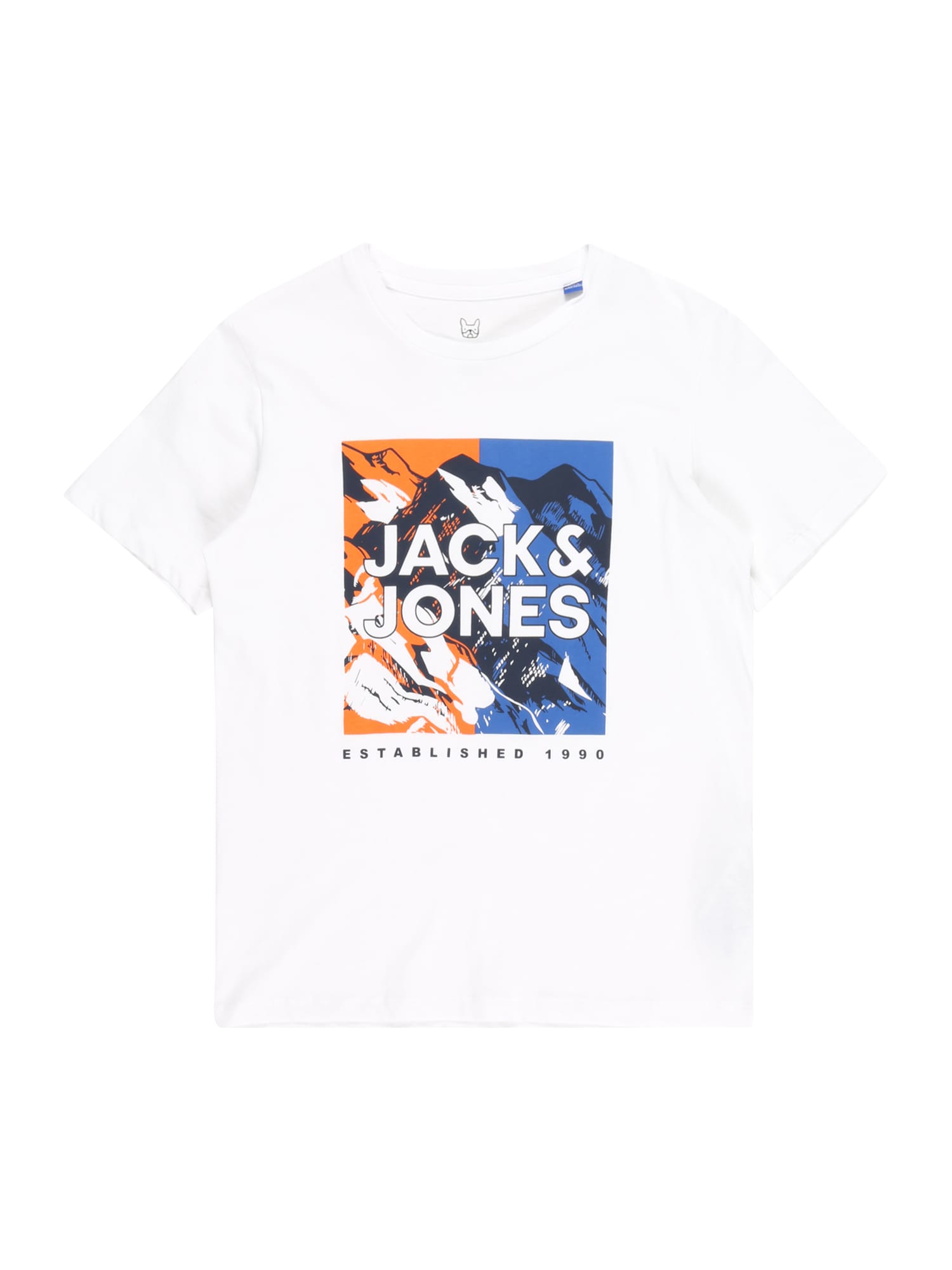 Jack & Jones Junior Póló 'Booster'  fehér / narancs / kék / tengerészkék