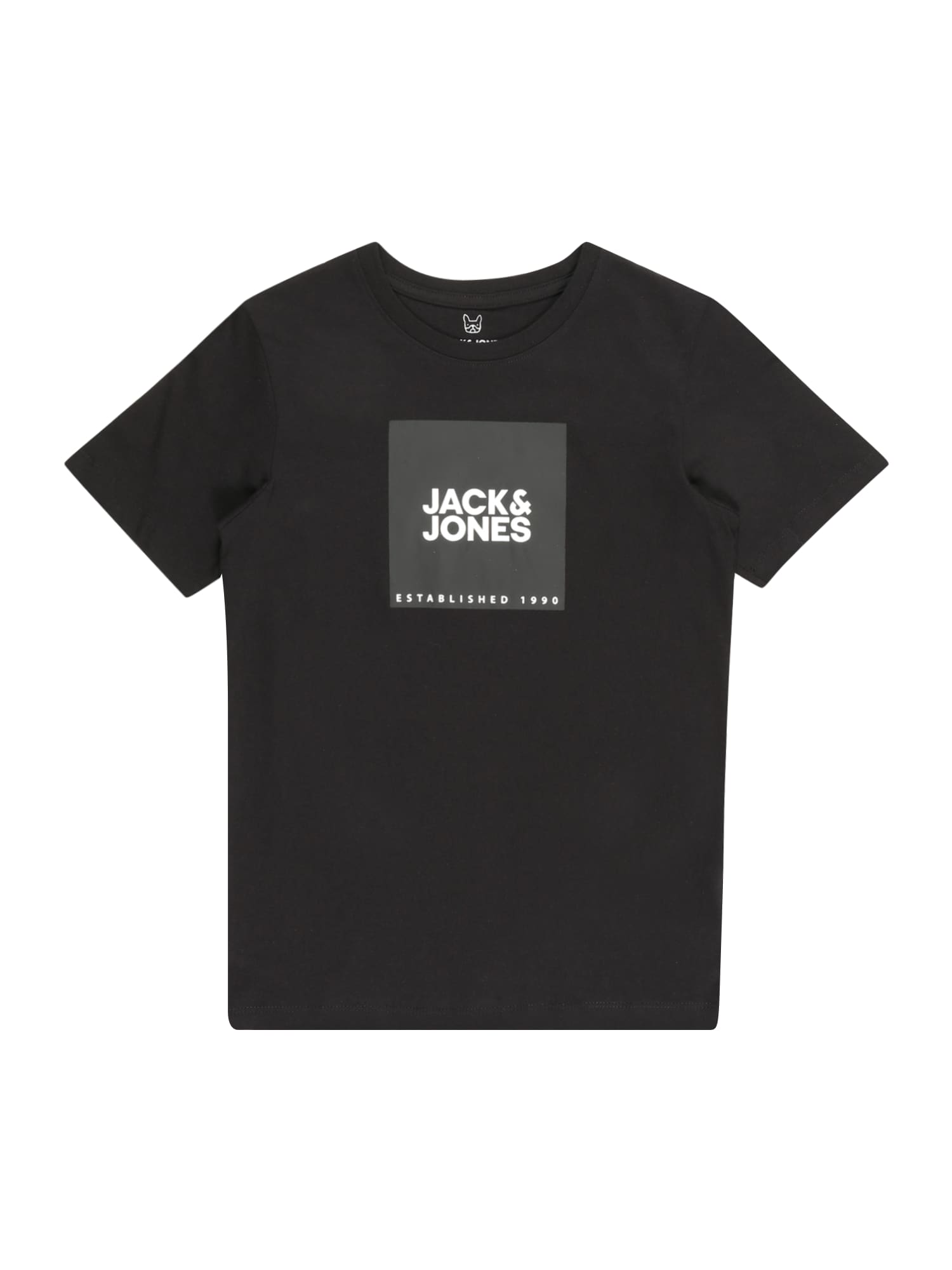 Jack & Jones Junior Póló 'LOCK'  fekete / szürke / fehér