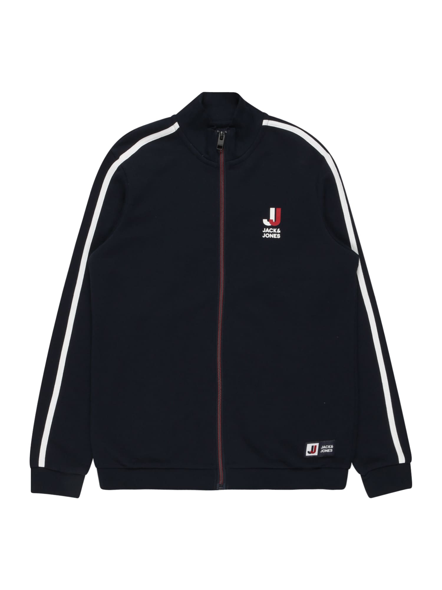 Jack & Jones Junior Tréning dzseki 'LOGAN'  tengerészkék / fehér / piros