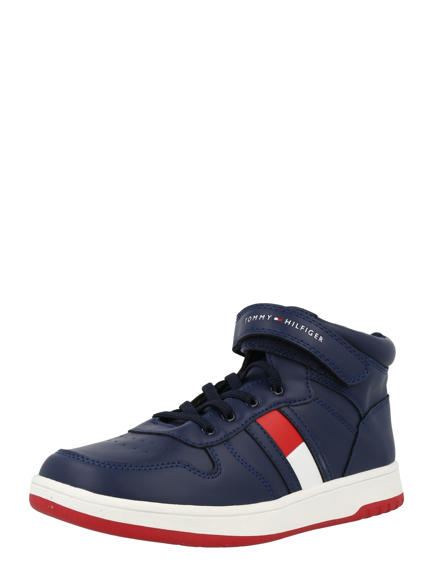 TOMMY HILFIGER Sportcipő  tengerészkék / piros / fehér