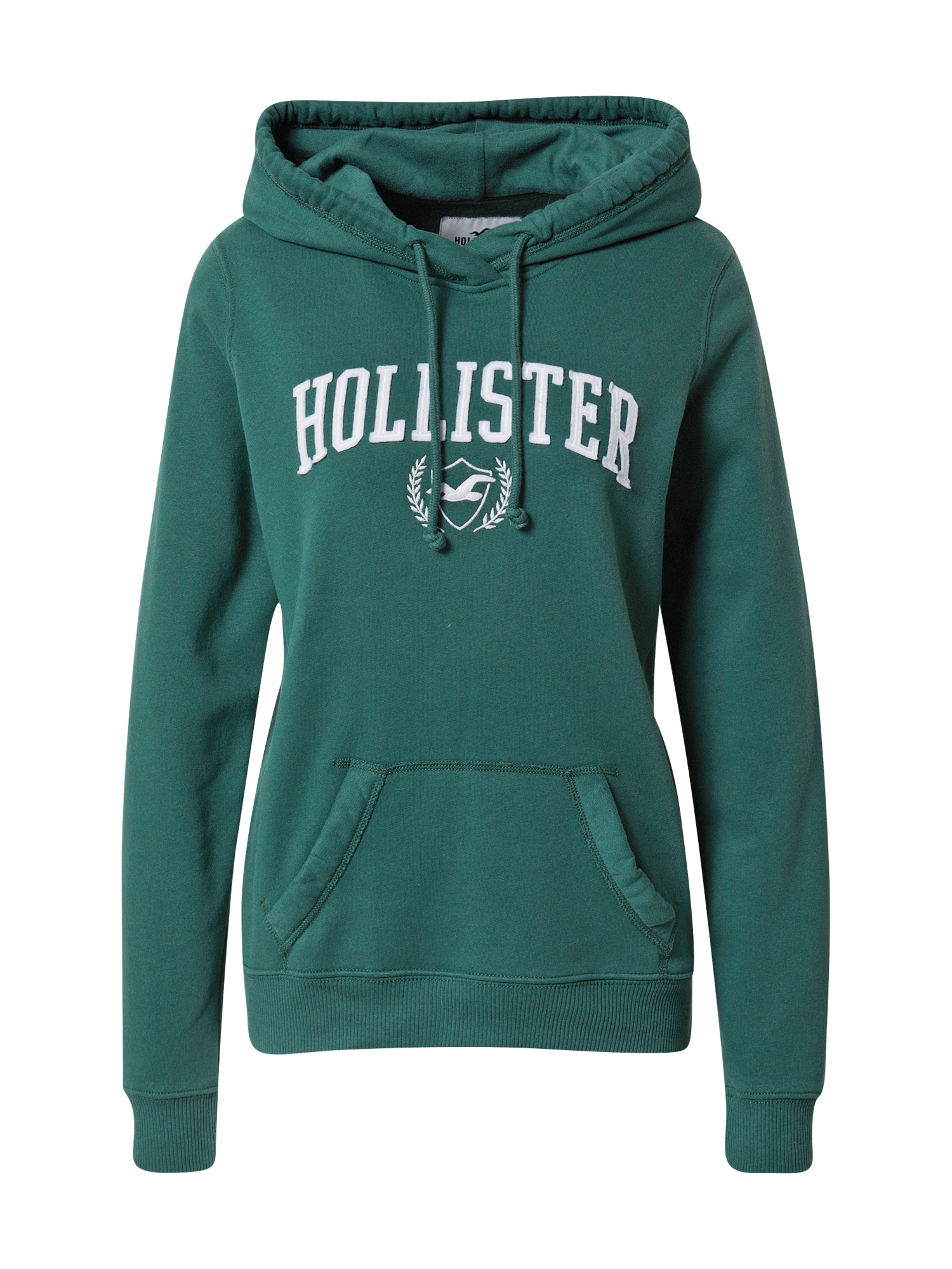 HOLLISTER Tréning póló  fehér / smaragd