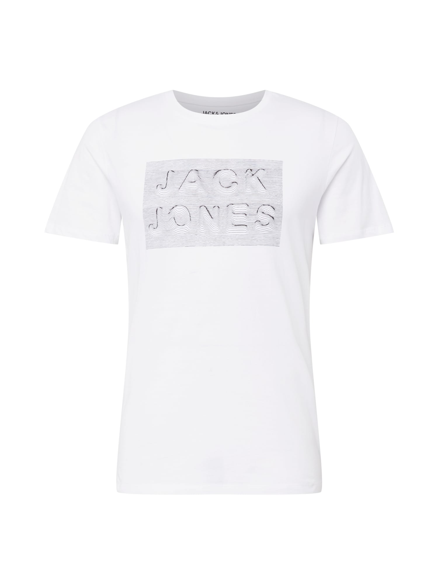 JACK & JONES Póló 'FOAM'  fehér / világosszürke