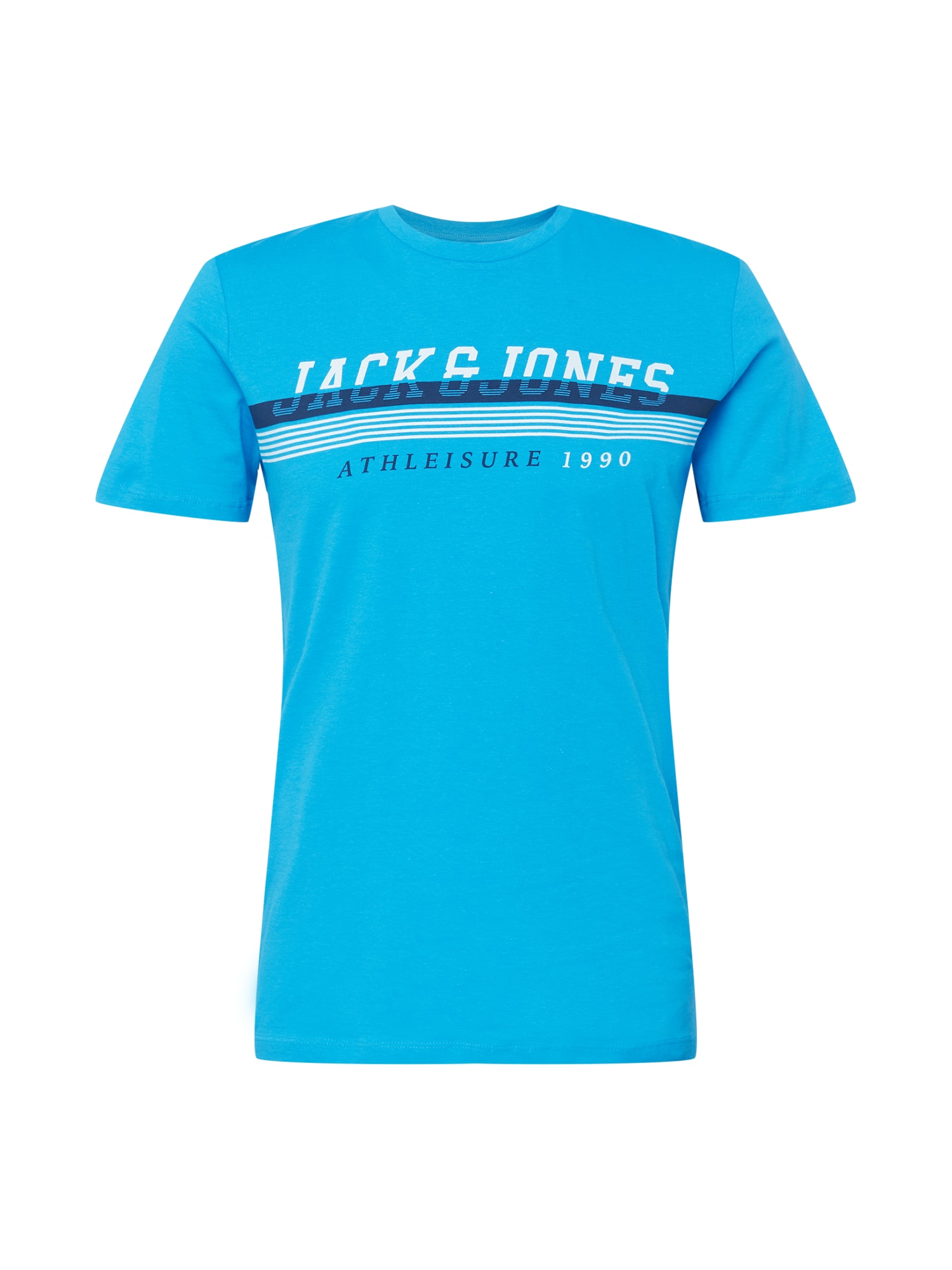 JACK & JONES Póló 'IRON'  égkék / fehér / tengerészkék