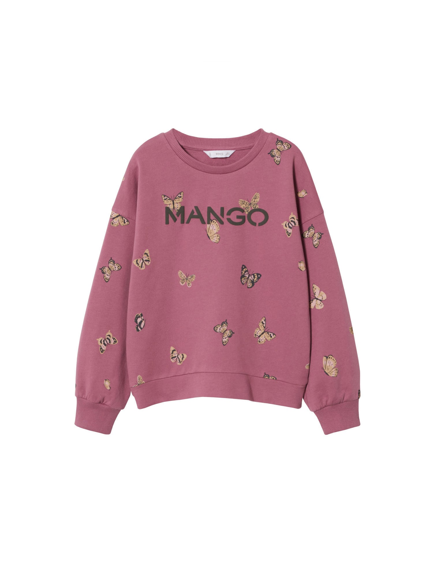 MANGO KIDS Tréning póló  lilásvörös / fekete / barna