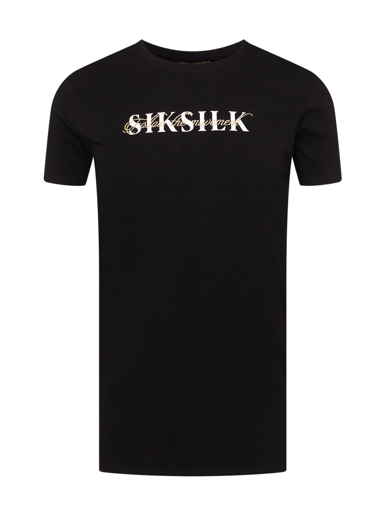 SikSilk Póló  fekete / fehér / világos bézs