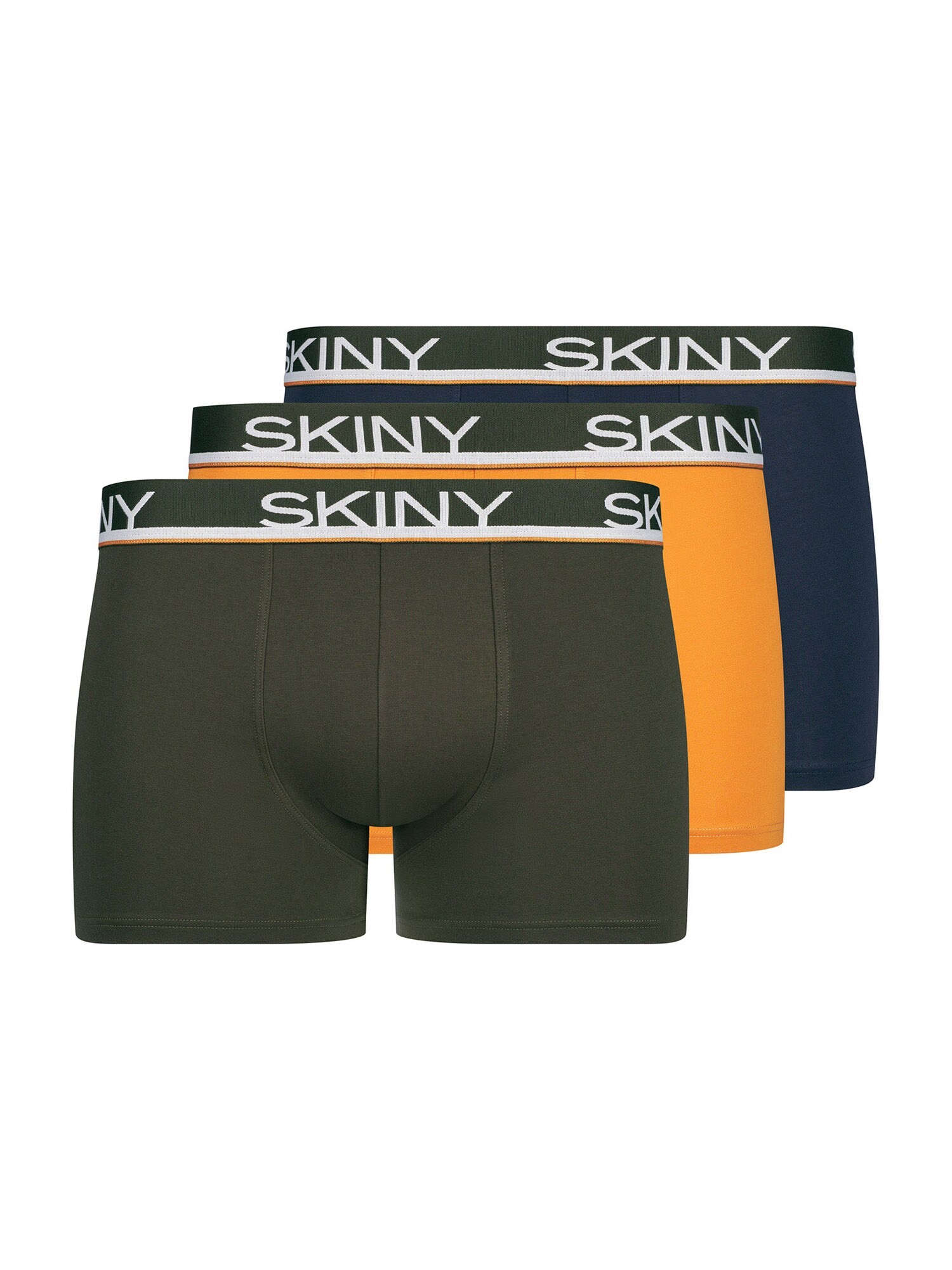 Skiny Boxeralsók  olíva / narancs / tengerészkék / fehér