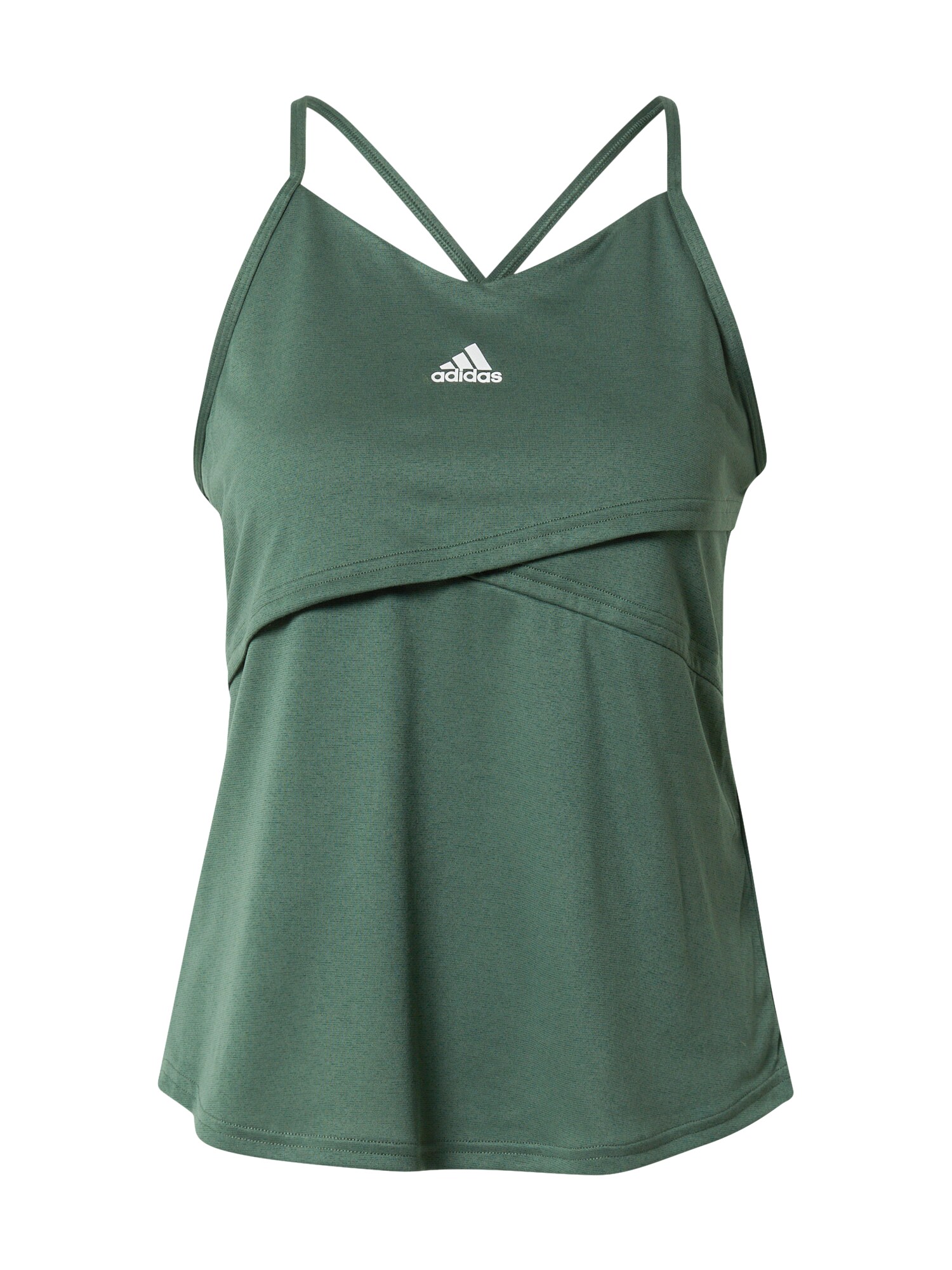 ADIDAS PERFORMANCE Sport top  fehér / sötétzöld