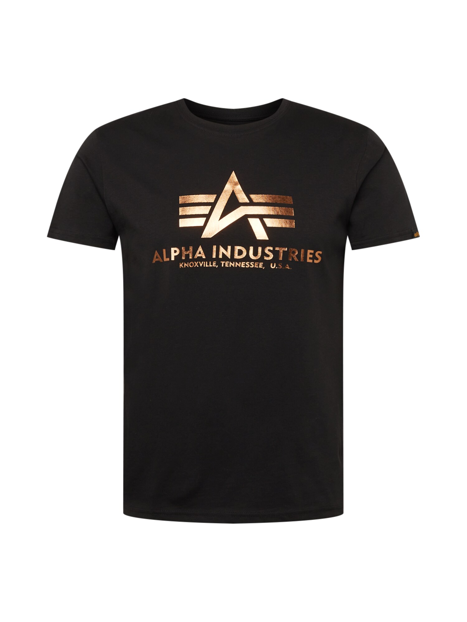 ALPHA INDUSTRIES Póló  fekete / bronz