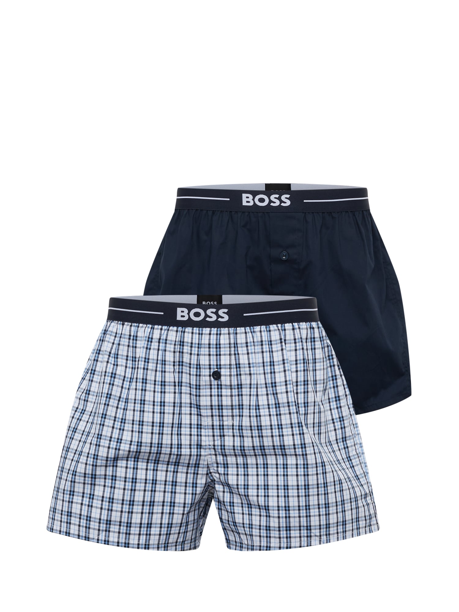 BOSS Black Boxeralsók  sötétkék / világoskék / fehér