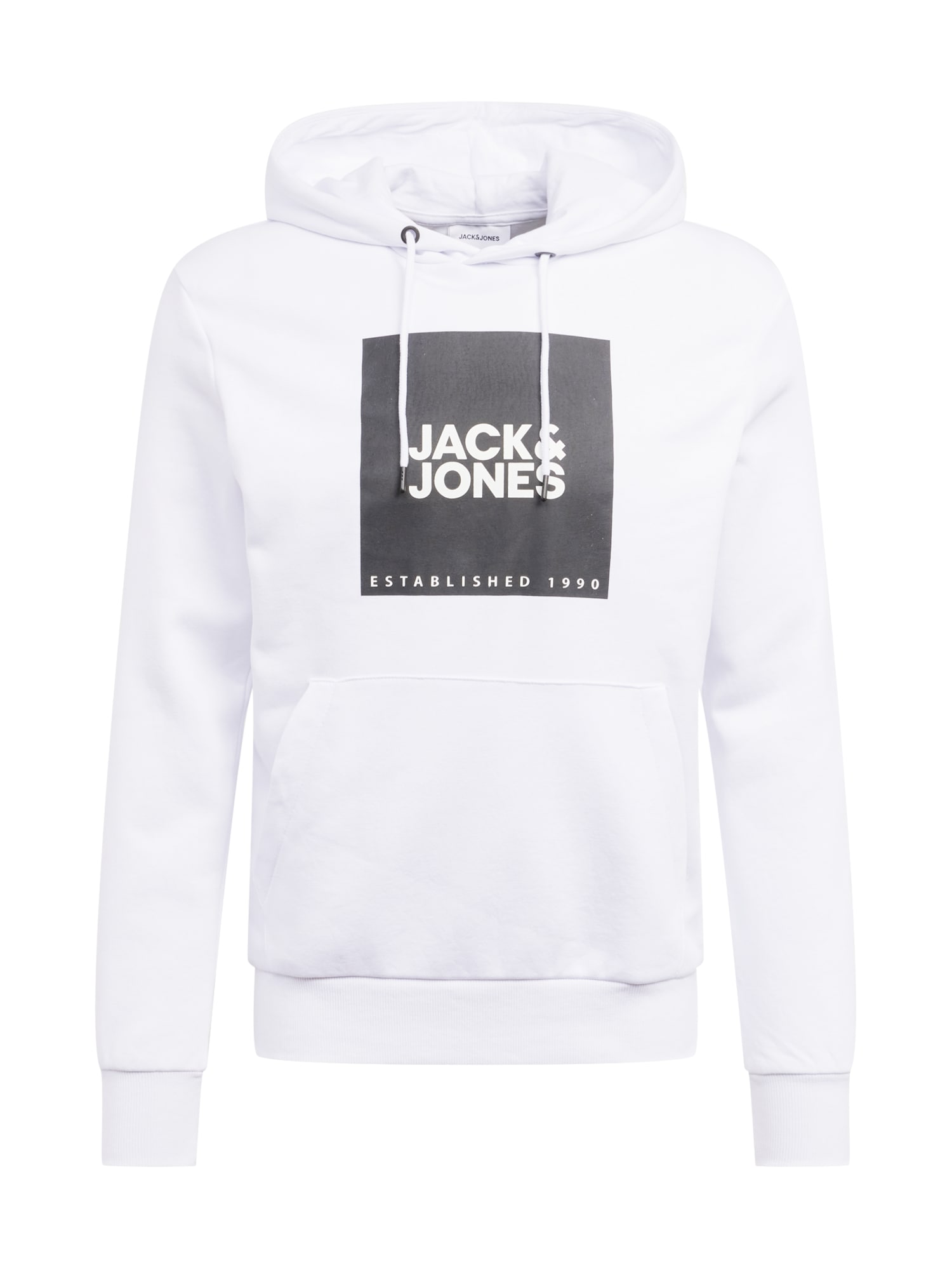 JACK & JONES Tréning póló 'Lock'  fehér / fekete