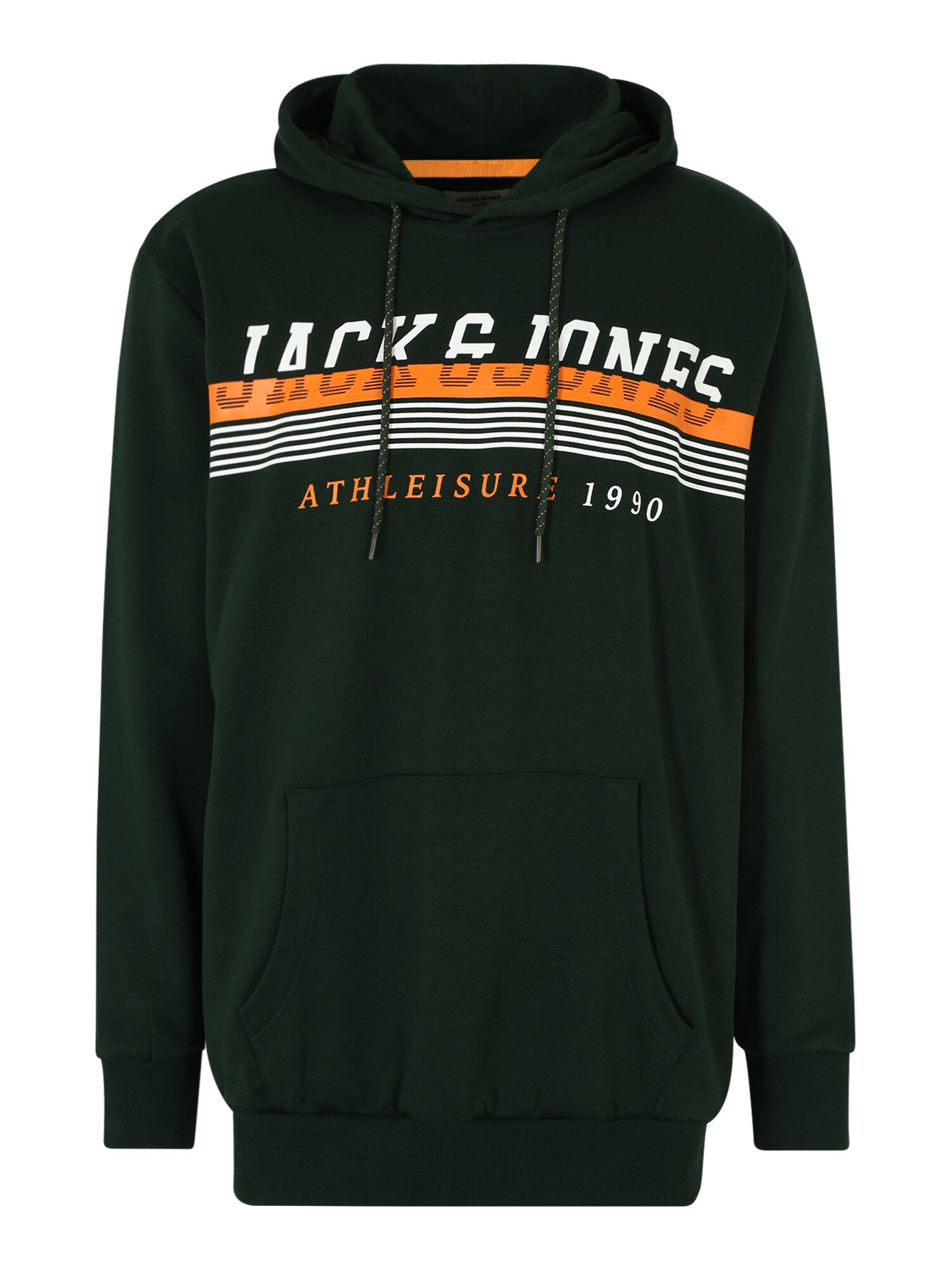 Jack & Jones Plus Tréning póló  zöld / fehér / narancs