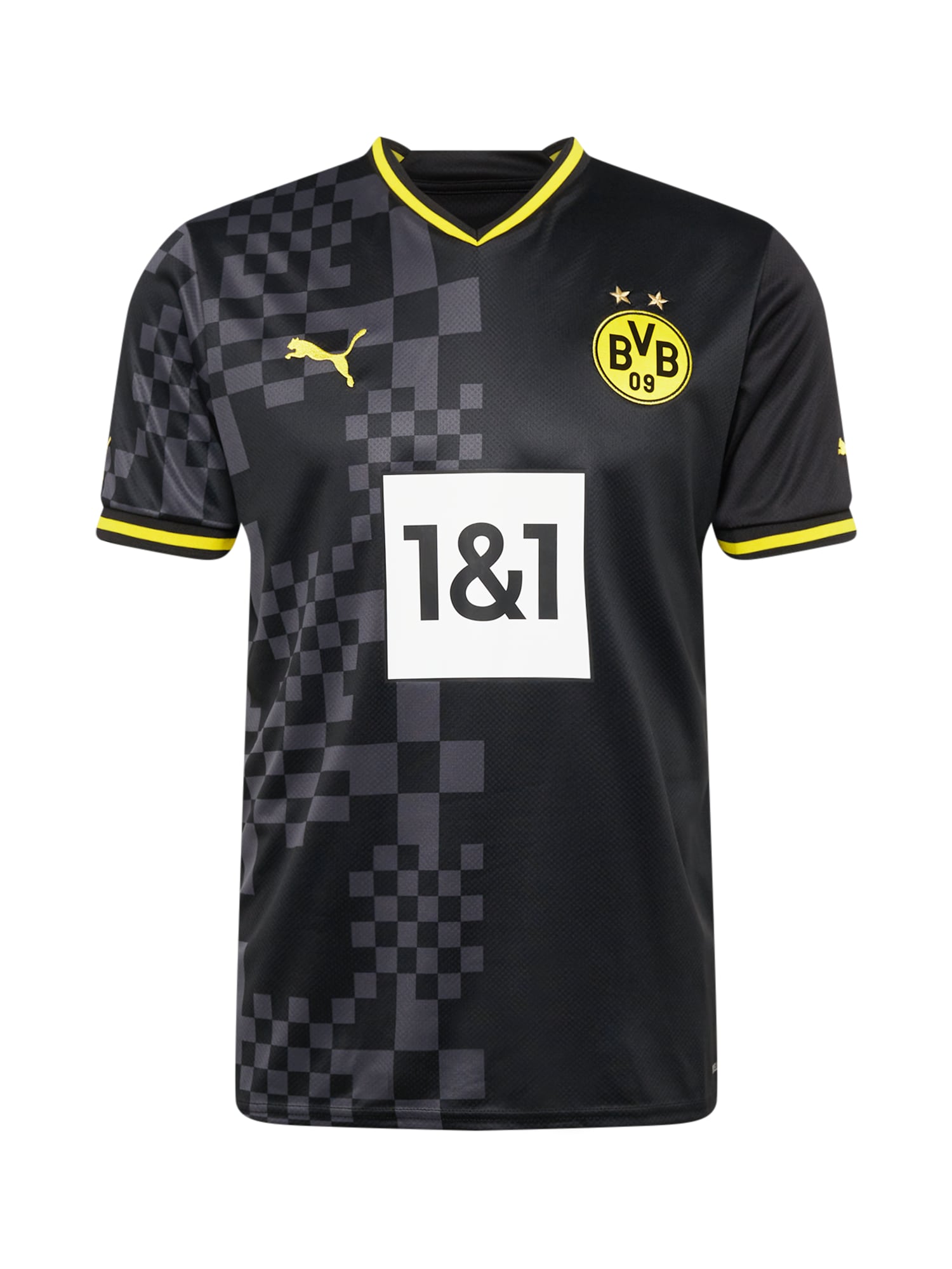 PUMA Mezek 'Borussia Dortmund 2022/2023'  fekete / szürke / neonsárga / fehér