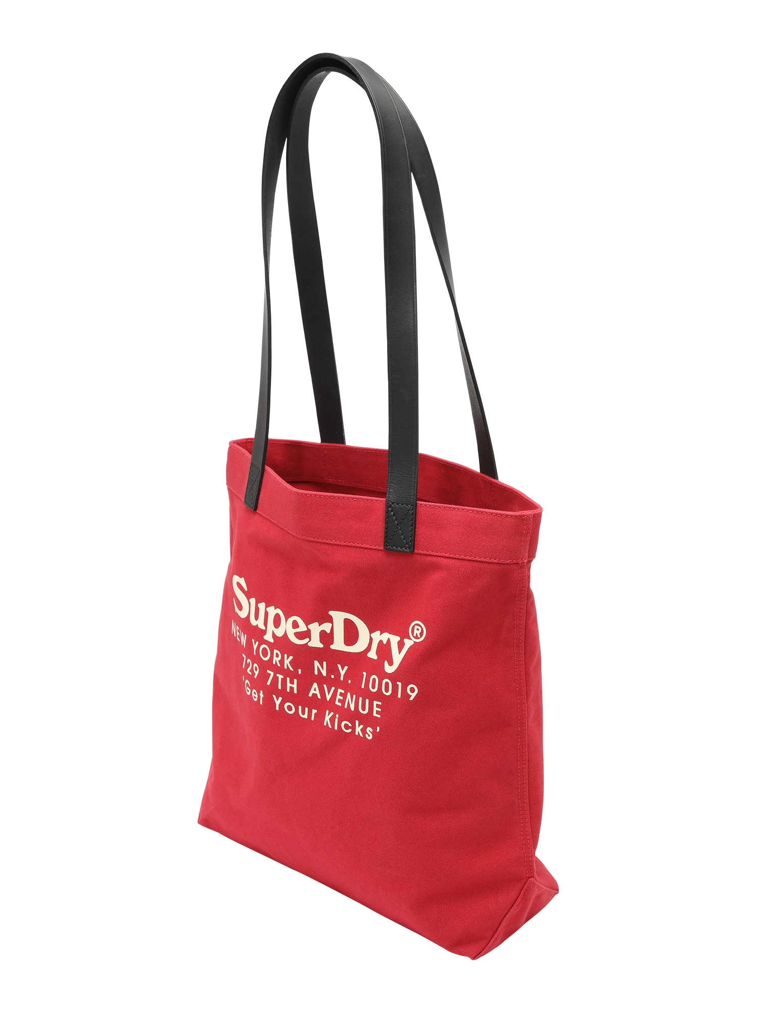 Superdry Shopper táska  piros / krém / sötét barna