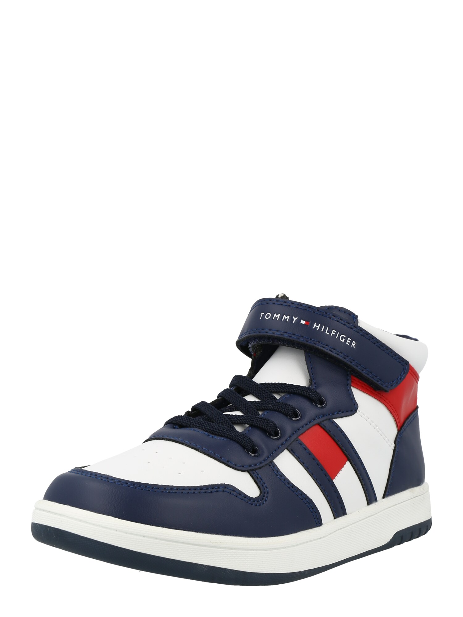 TOMMY HILFIGER Sportcipő  sötétkék / rikító piros / fehér