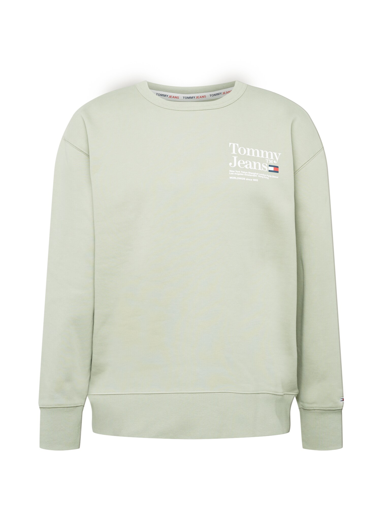 Tommy Jeans Tréning póló  világoszöld / fehér / tengerészkék / piros