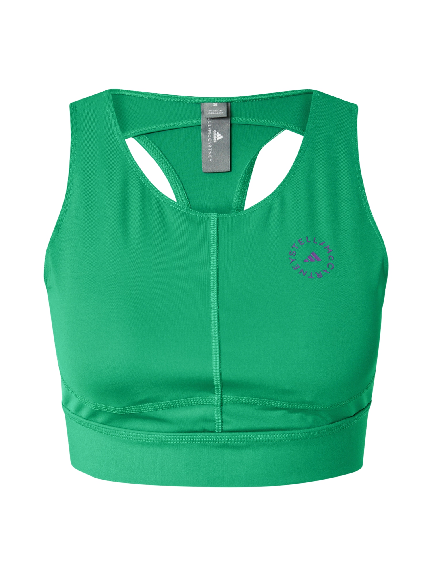 adidas by Stella McCartney Sport top  zöld / sötétlila