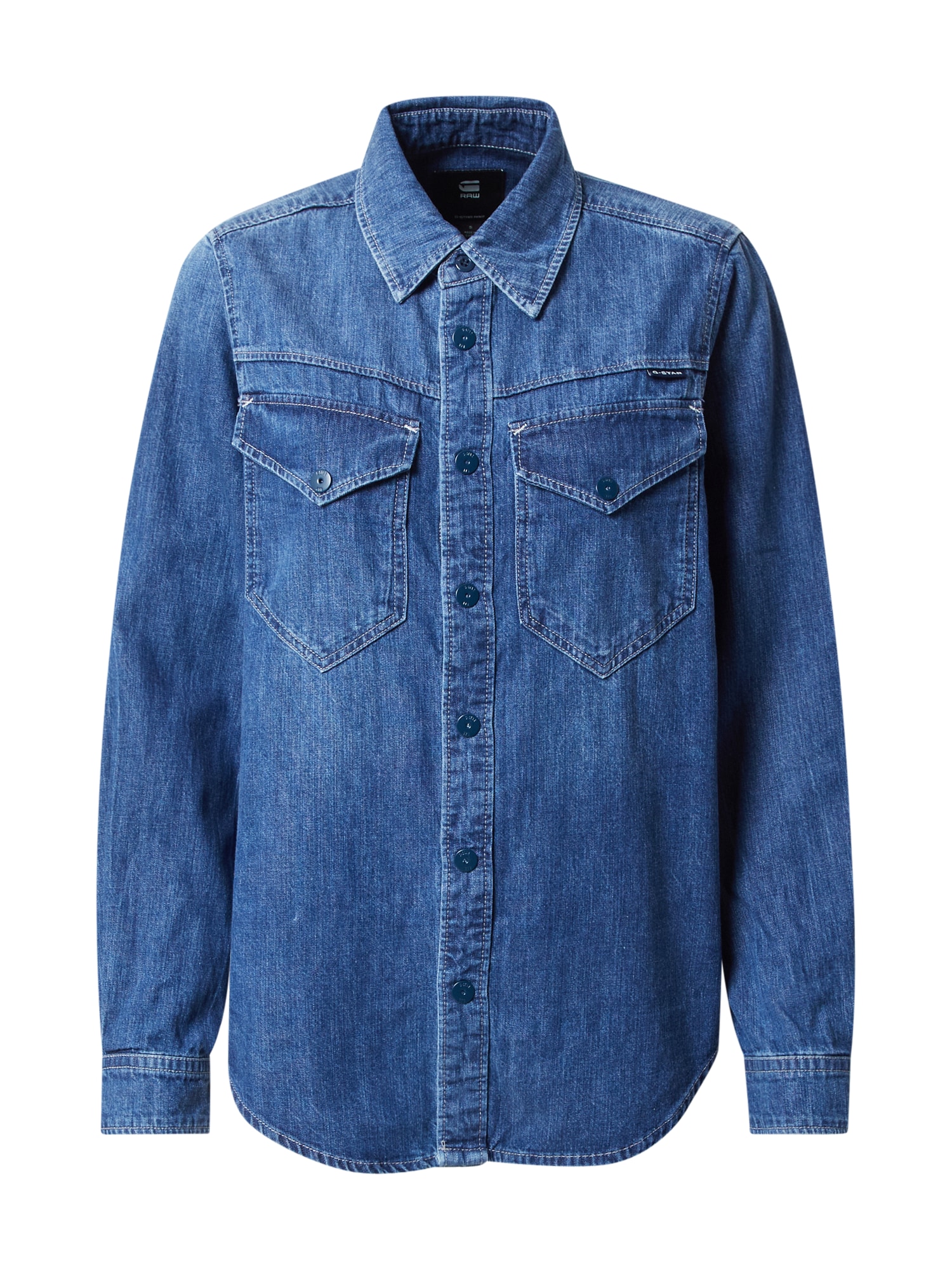 G-Star RAW Blúz 'Boxy'  kék farmer / fekete