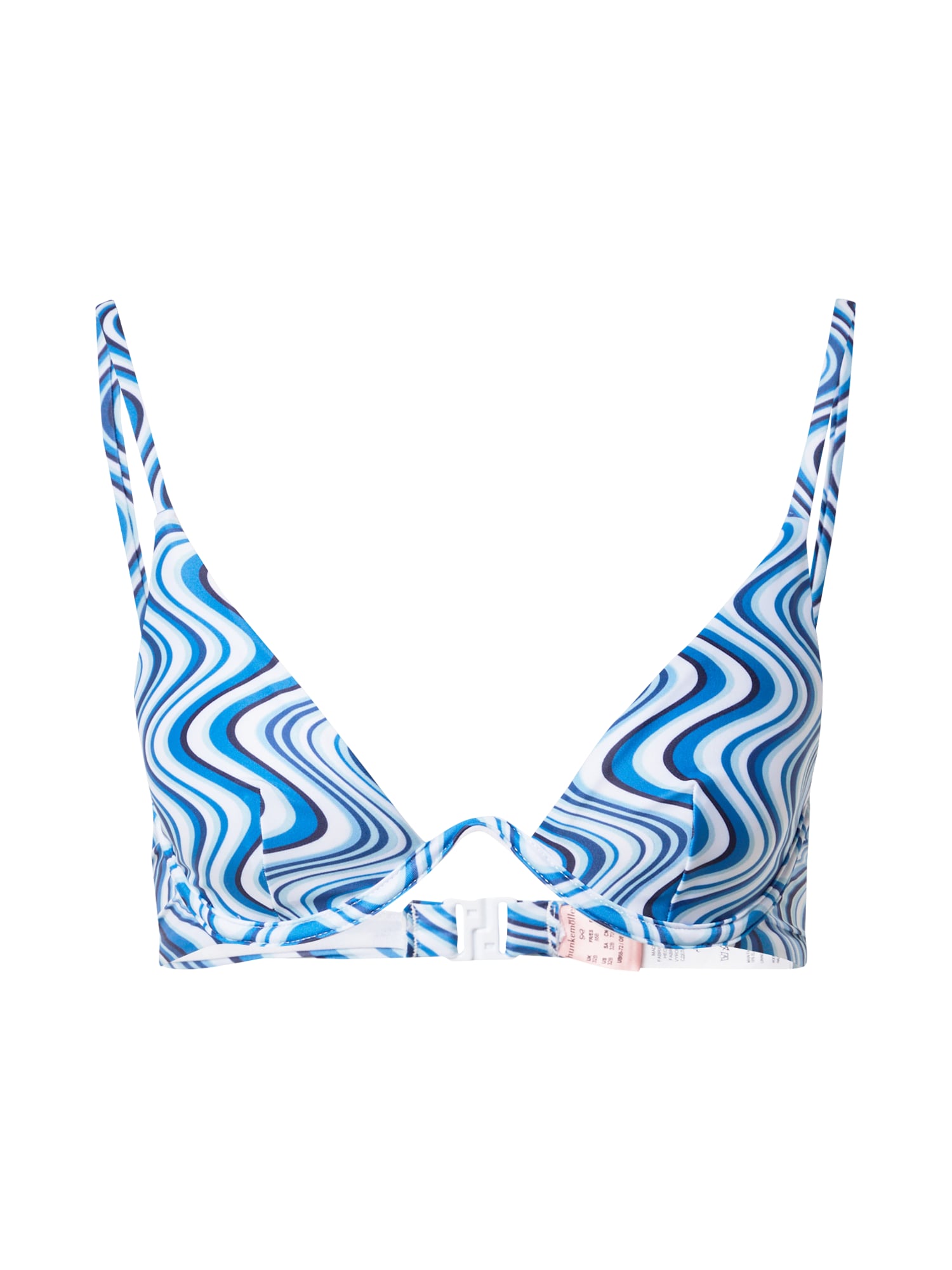 Hunkemöller Bikini felső 'Var'  kék / tengerészkék / vízszín / piszkosfehér